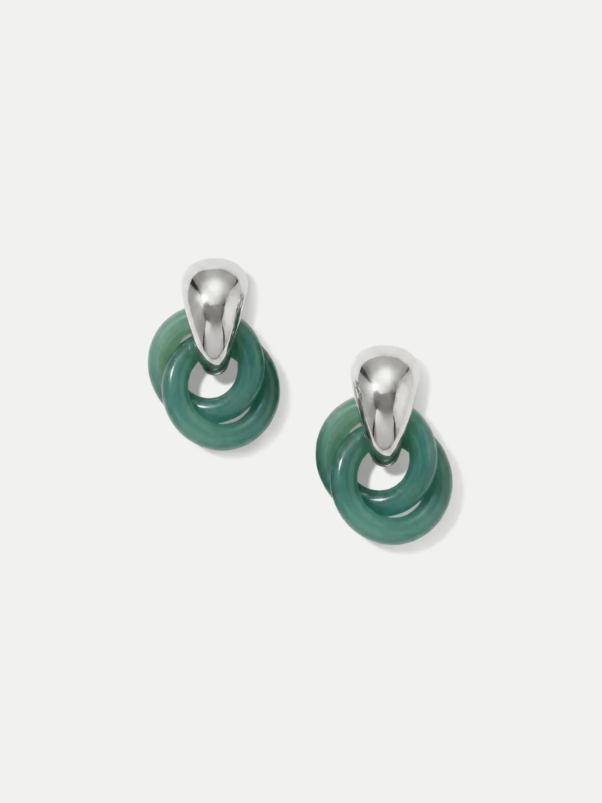 Resin Link Drop Hoop Earring