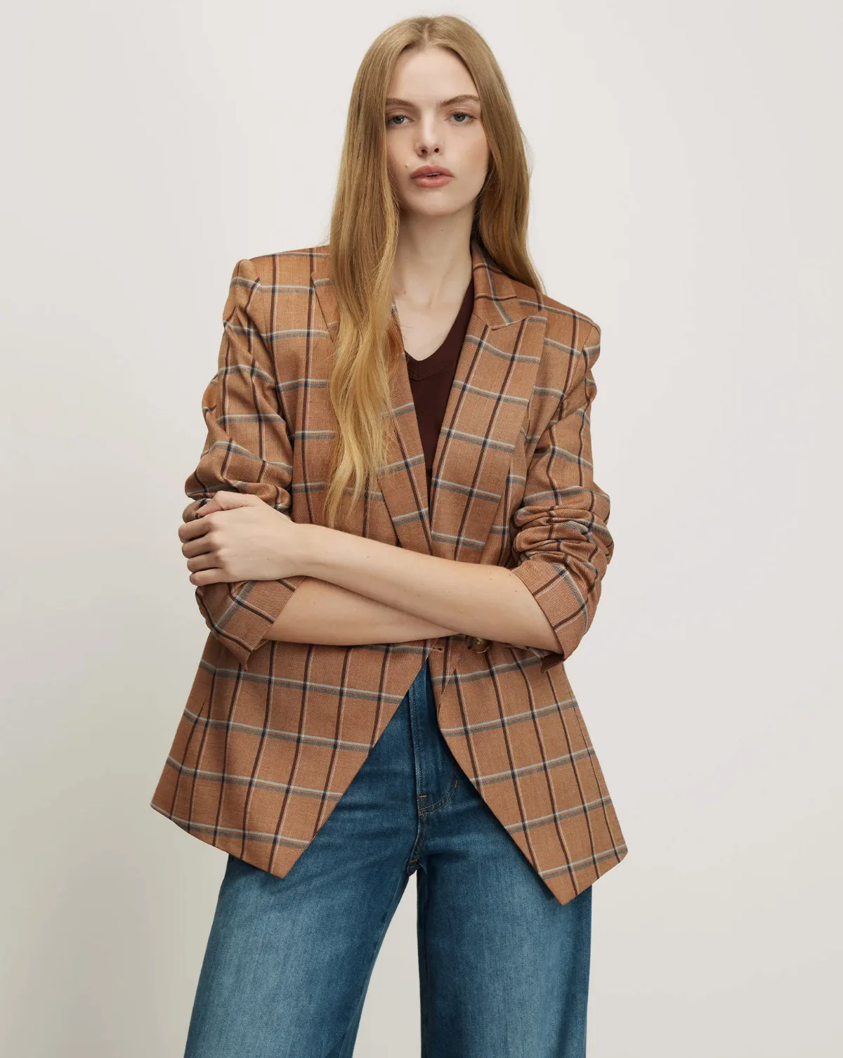 Rickie Plaid Dickey Jacket by Veronica Beard