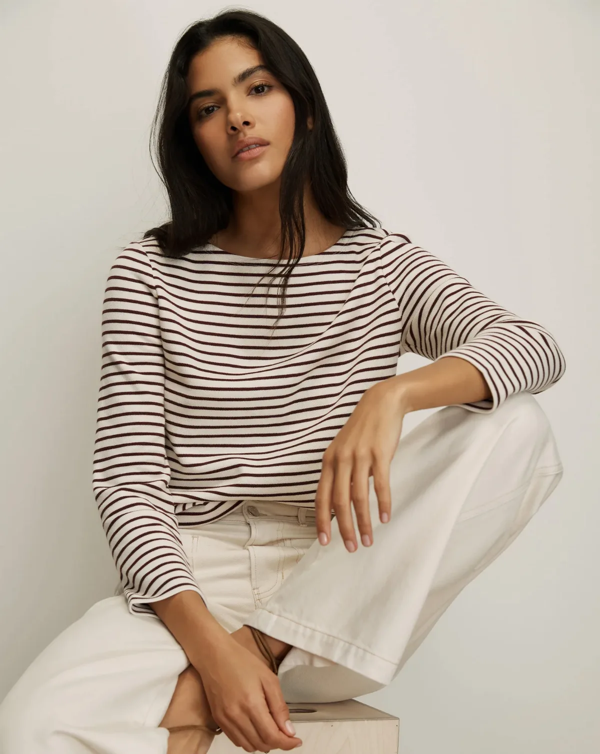 Hovey Striped Top by Veronica Beard