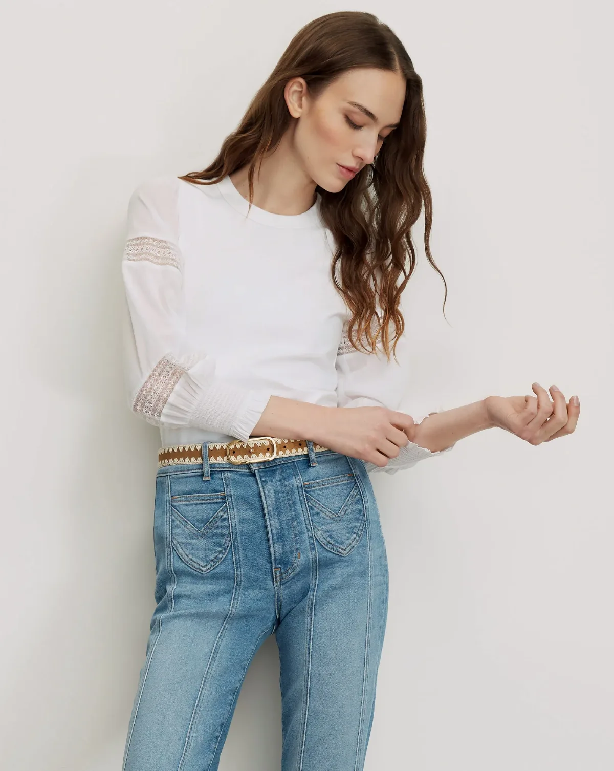 Bellamie Mixed Media Top by Veronica Beard