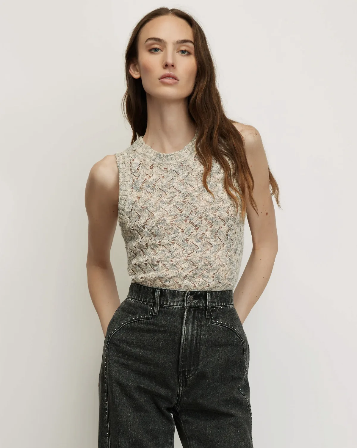 Jerrel Cropped Knit Tank Top