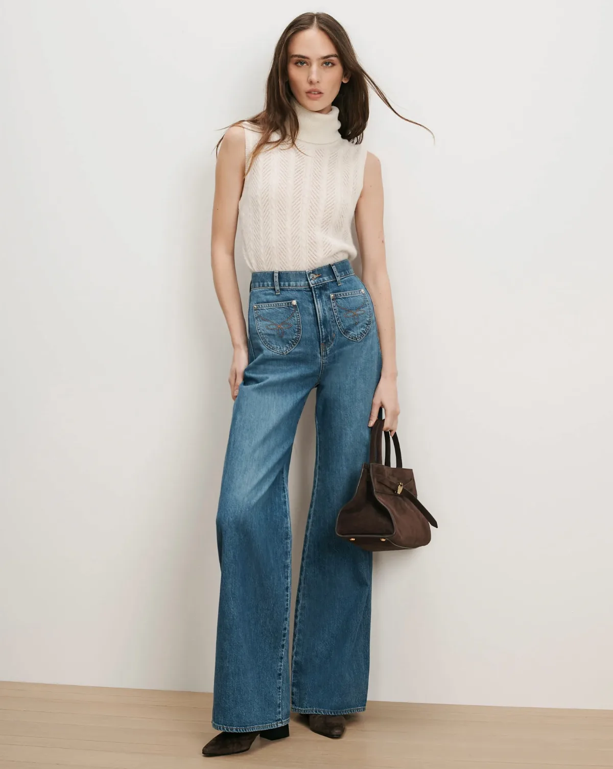 Grant Wide-Leg Jean by Veronica Beard