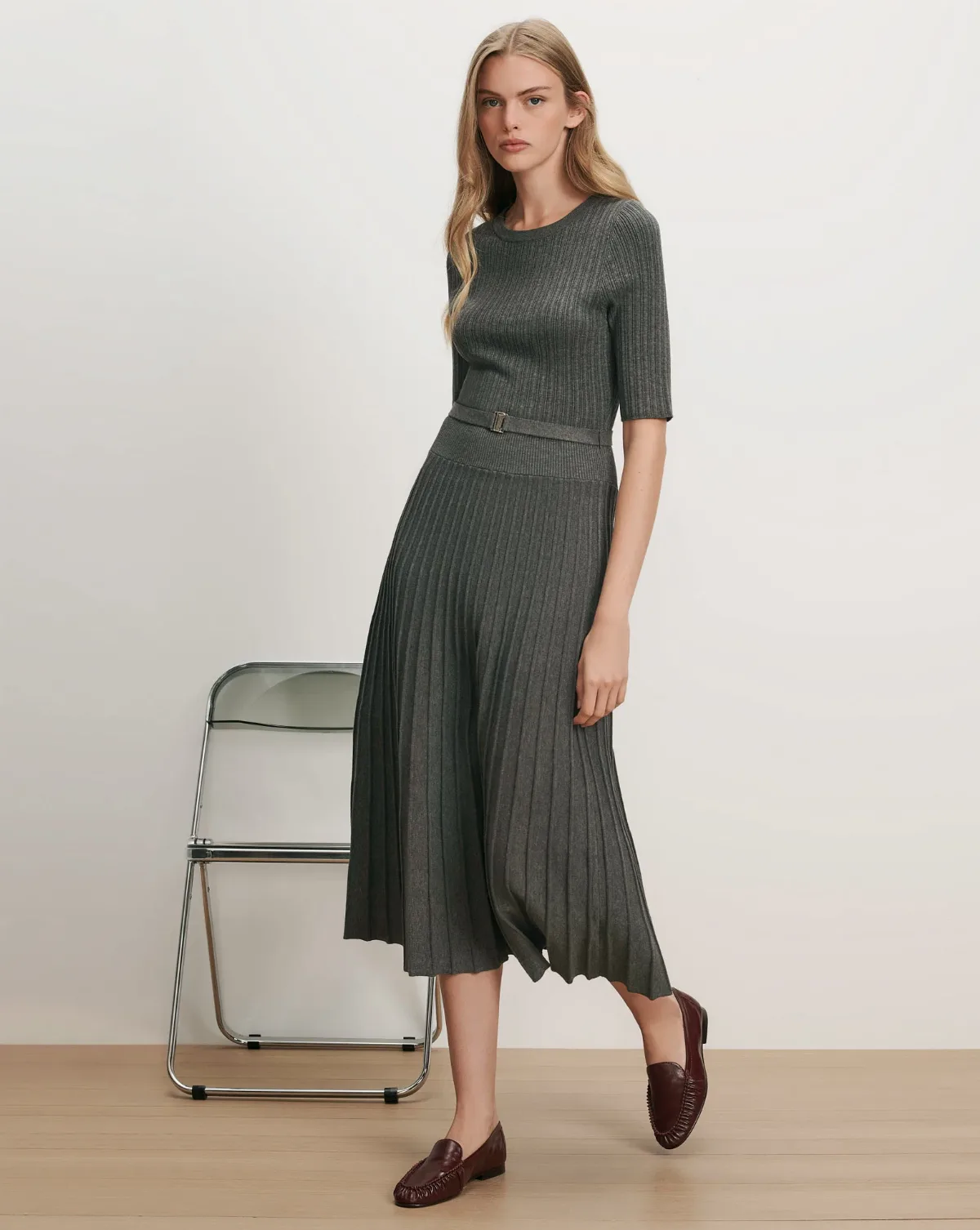 Elthea Belted Midi Dress by Veronica Beard