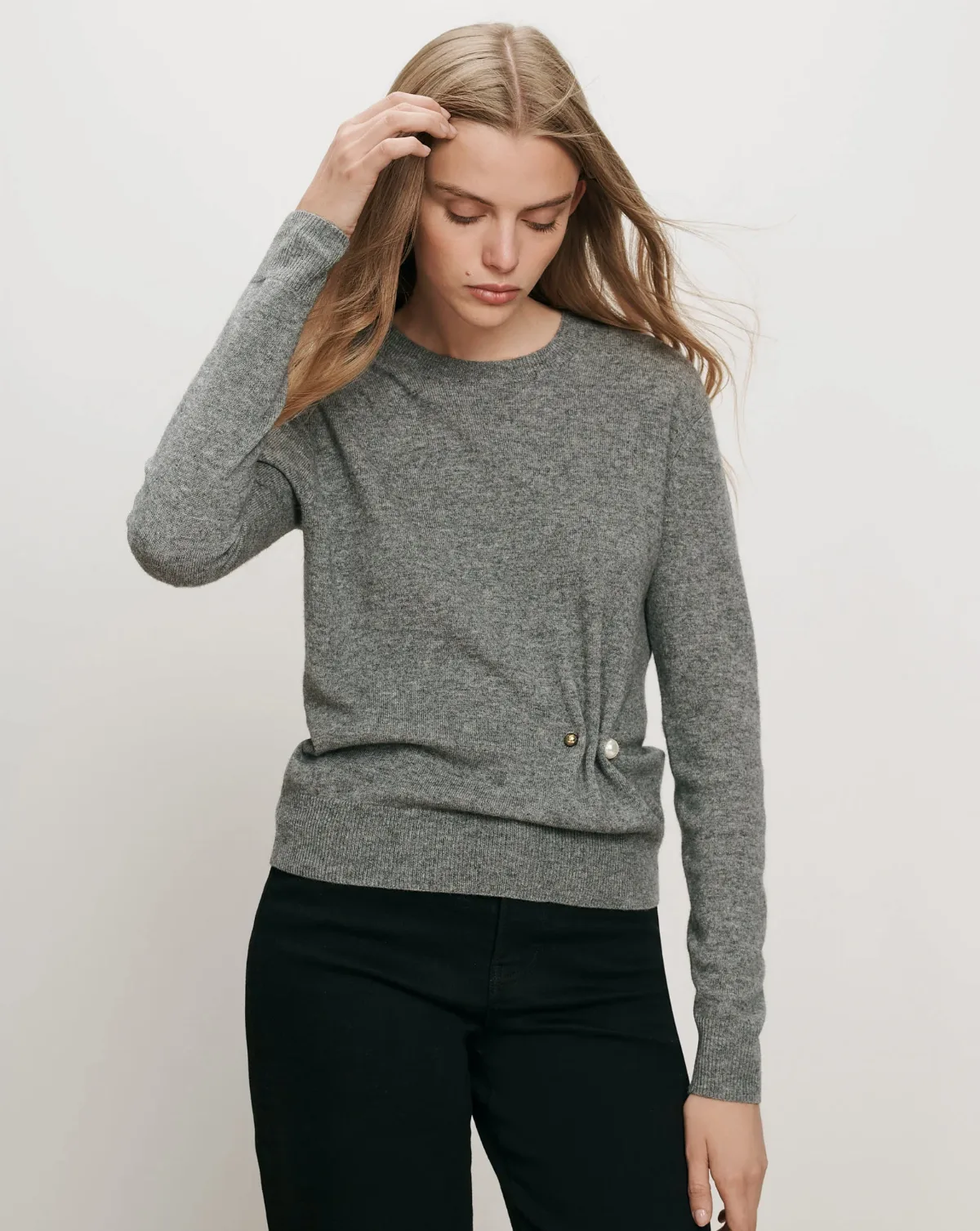 Frankie Brooch Pullover by Veronica Beard