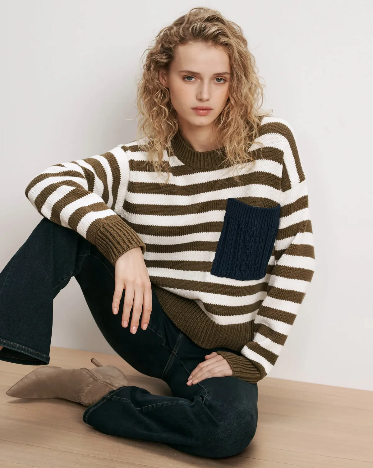 Emile Striped Pullover by Veronica Beard