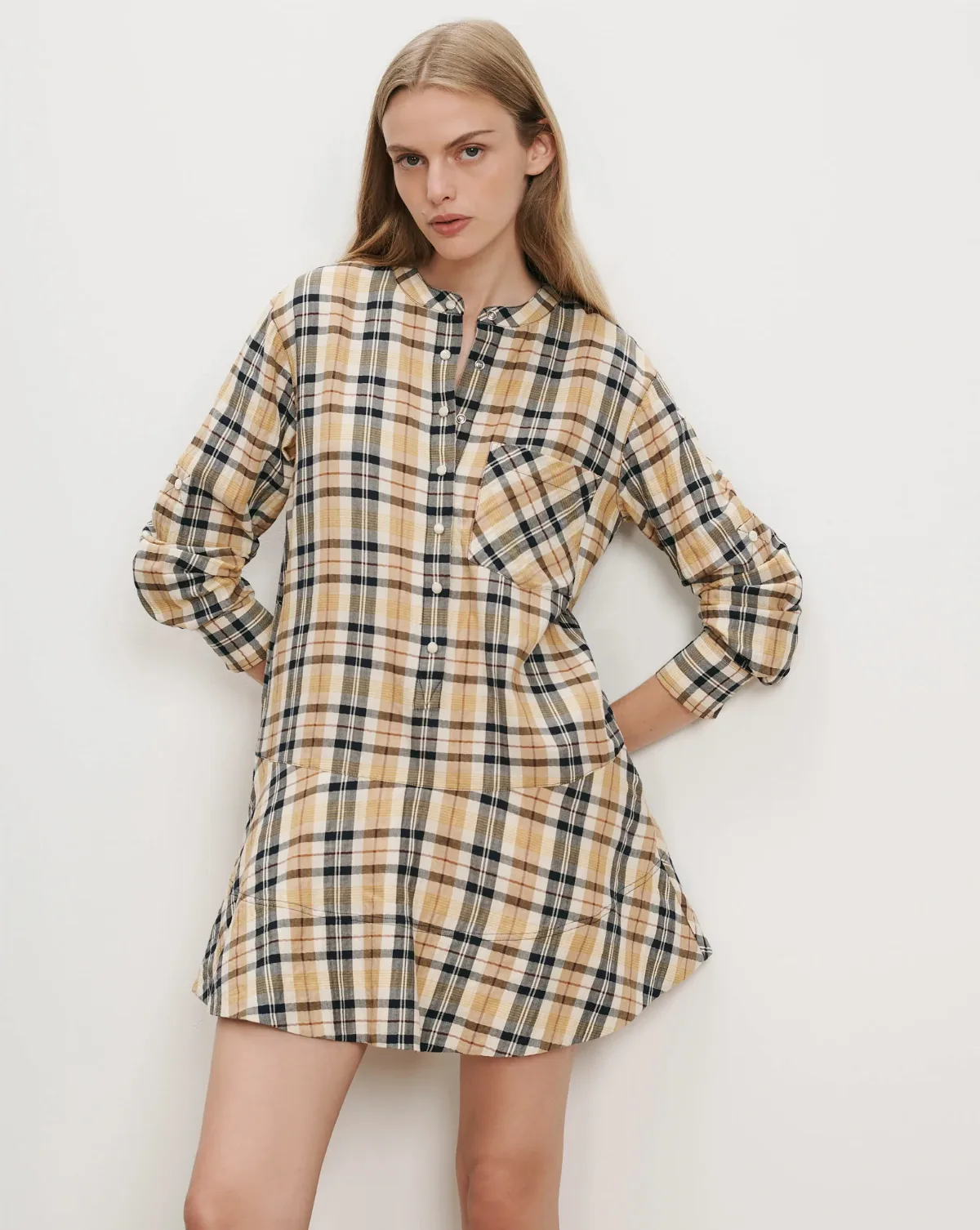 Corin Plaid Mini Dress by Veronica Beard