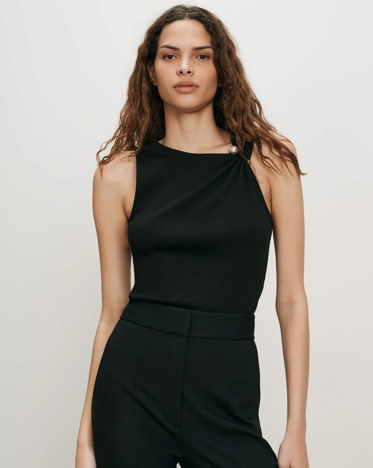 Deylin Brooch Tank Top by Veronica Beard