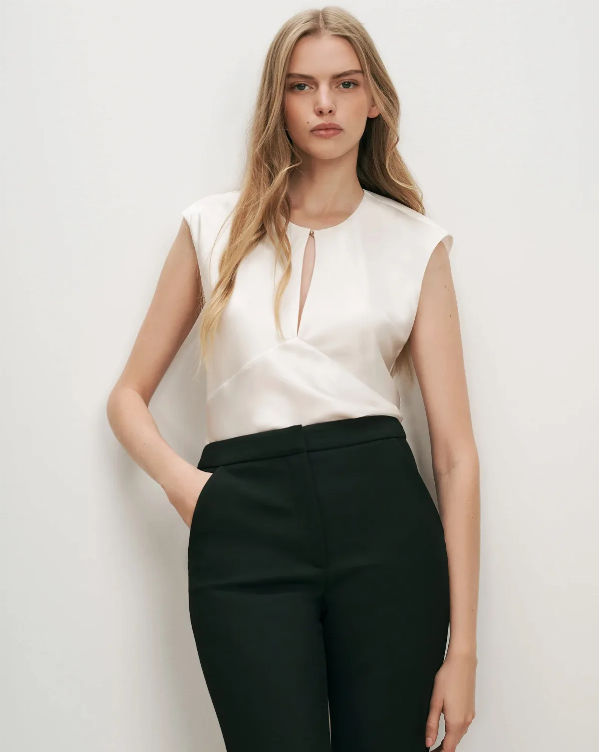 Sparrow Silk-Blend Blouse by Veronica Beard