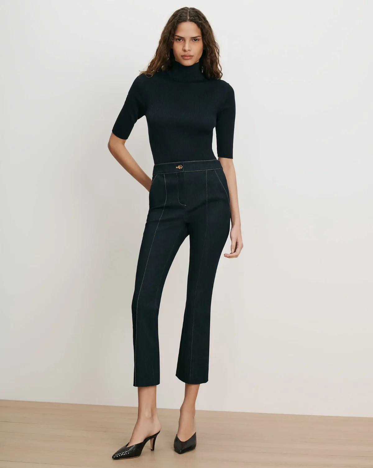 Kimra Denim Kick-Flare Pant by Veronica Beard