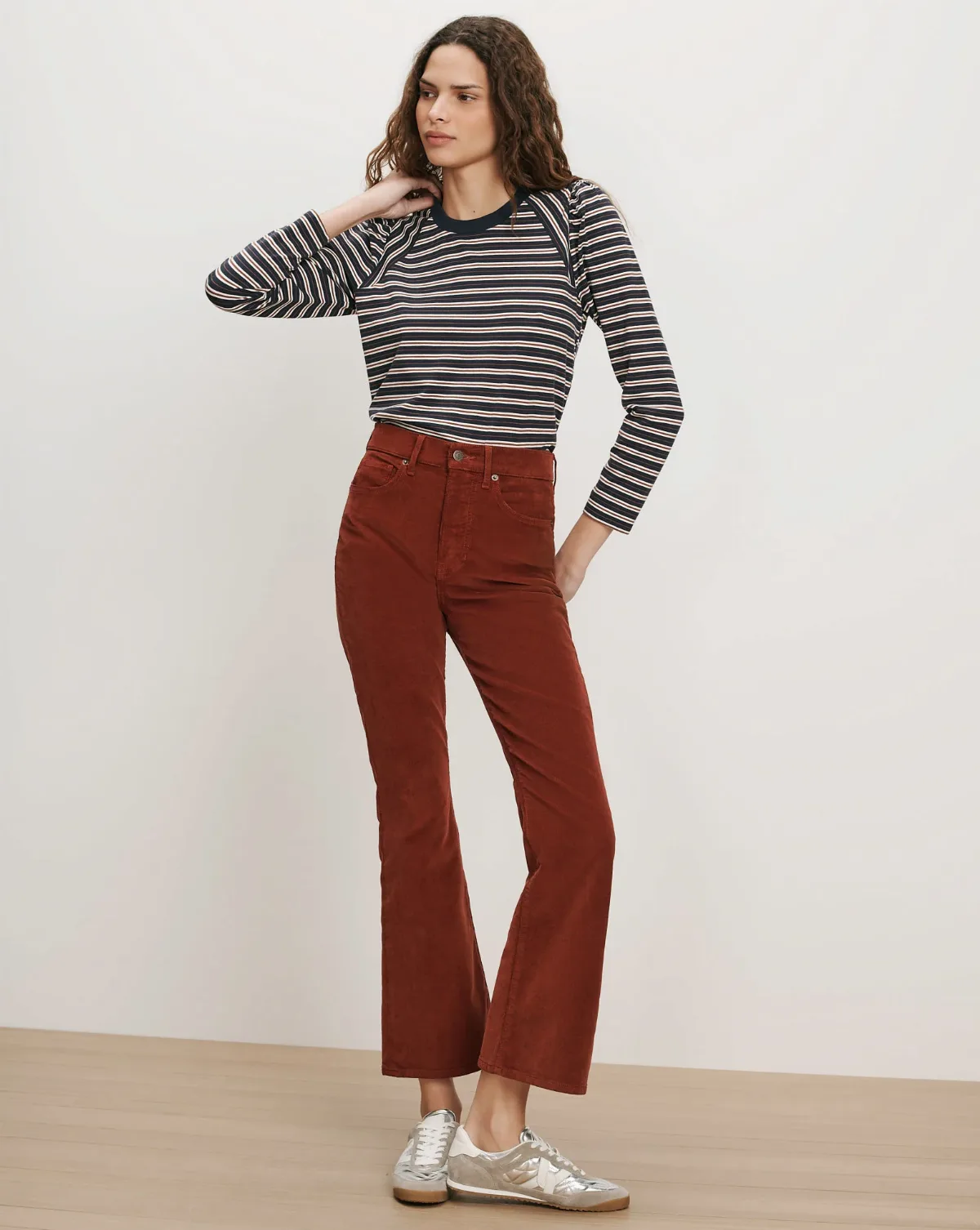 Carson Corduroy Kick-Flare Pant by Veronica Beard