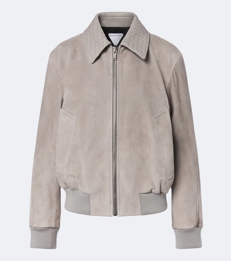 Intrecciato Suede Blouson Jacket by Bottega Veneta