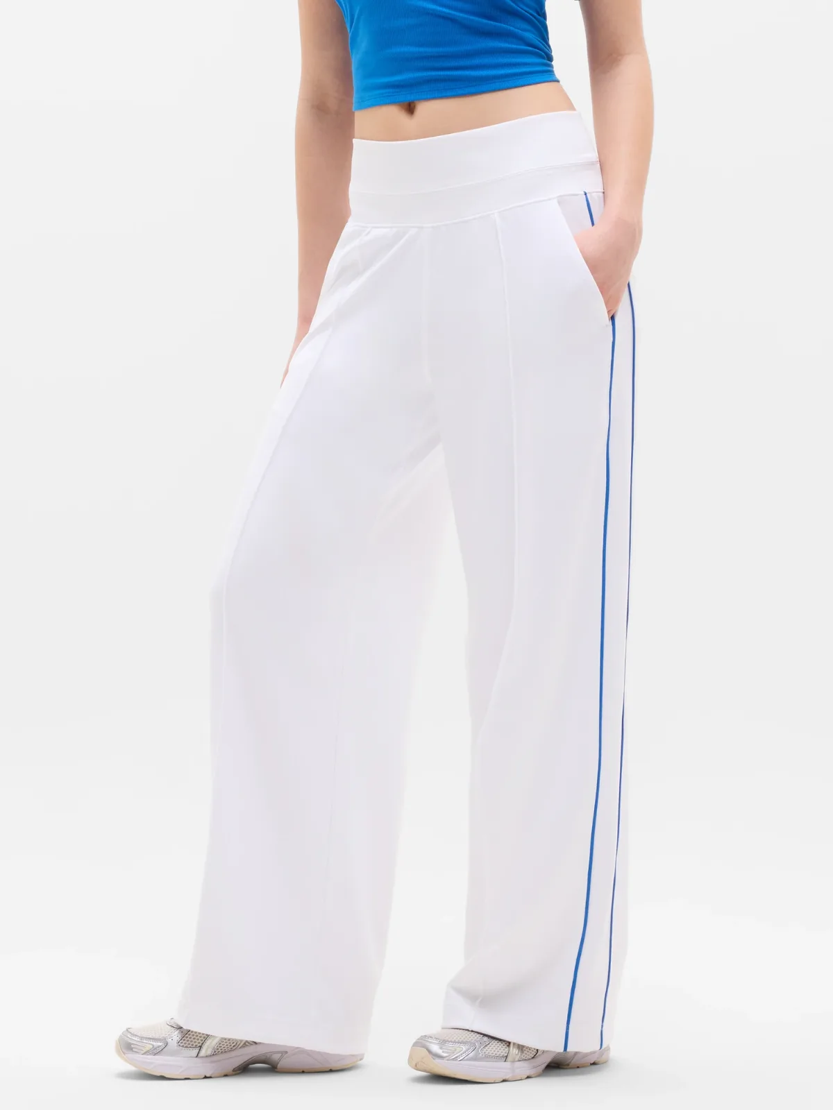 Venice High Rise Track Stripe Wide Leg Pant