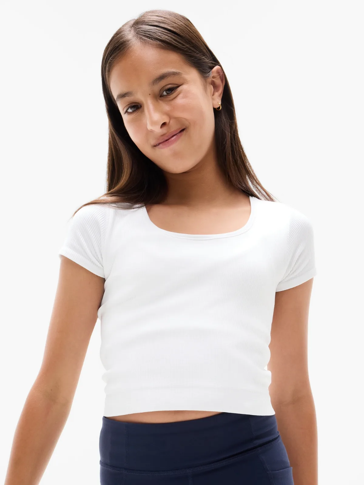 Rise Above Rib Crop Tee by Athleta