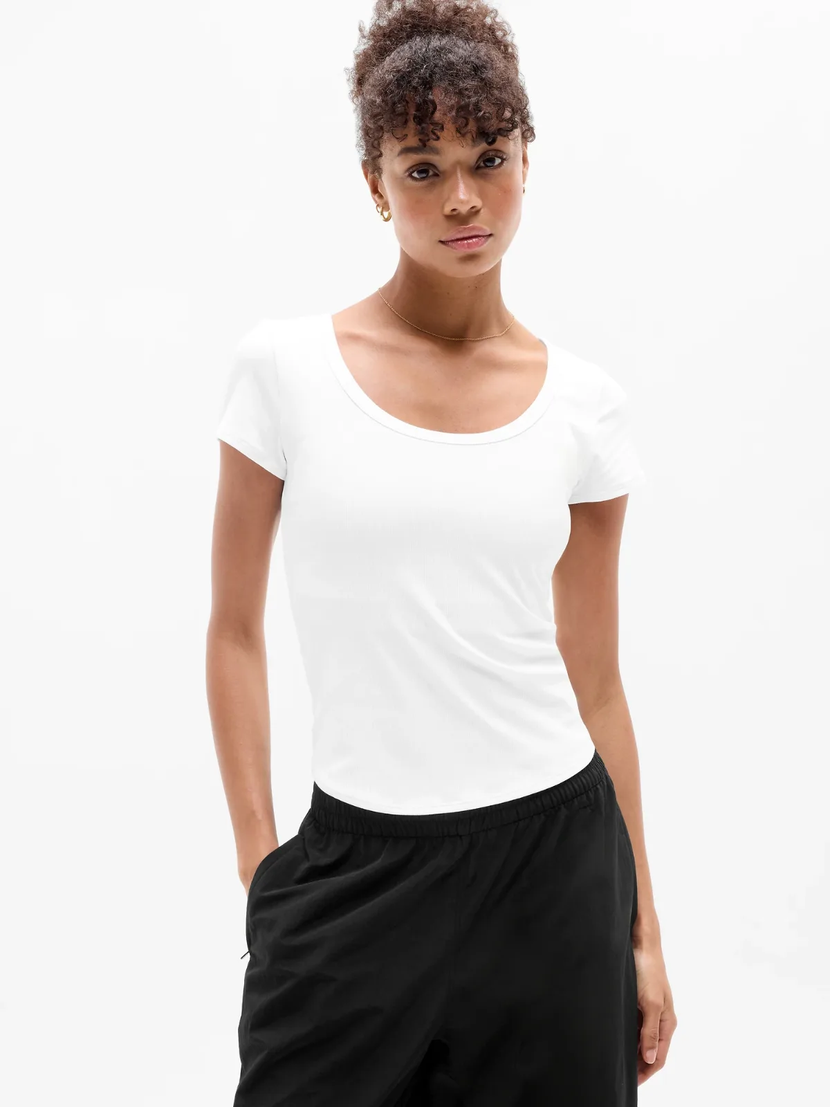 Signature Rib Scoop Tee by Athleta