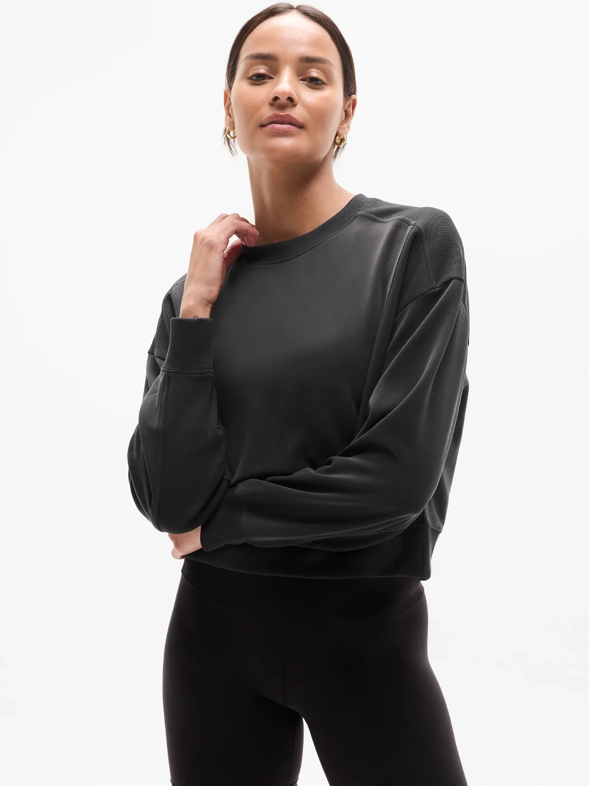 Seasoft Rib Crewneck Sweatshirt by Athleta