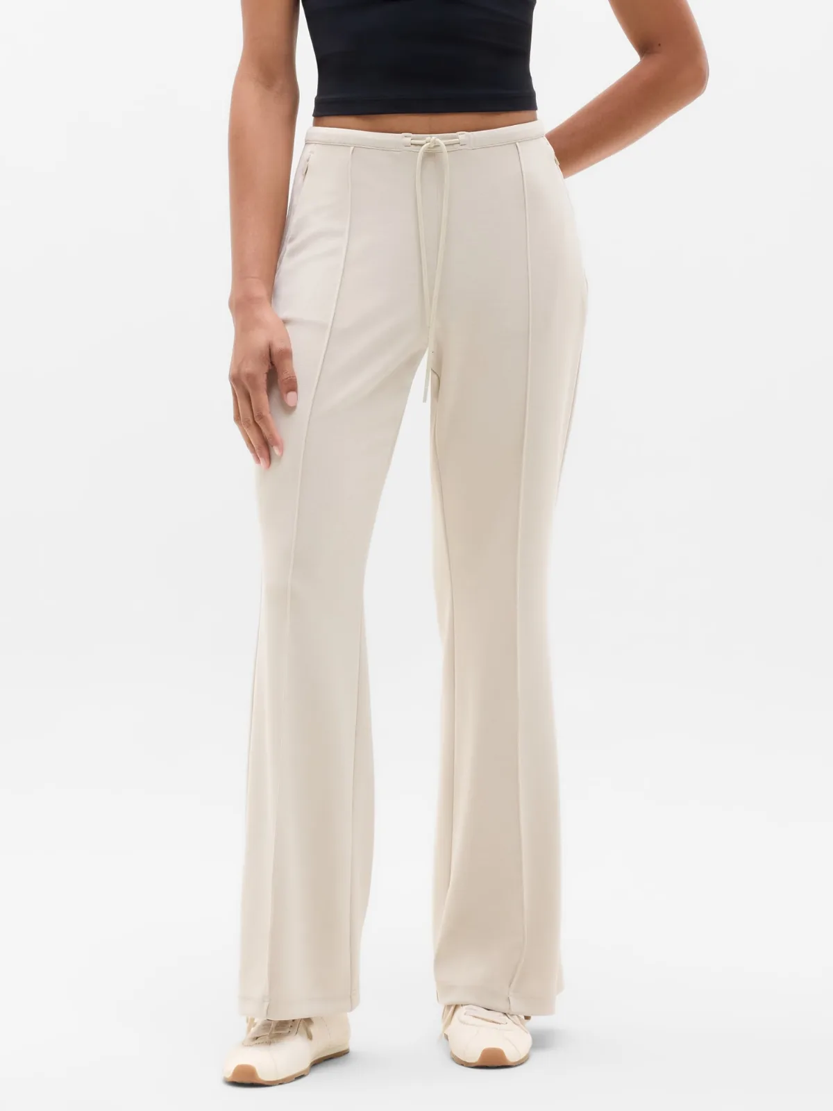 Seasoft Pintuck Mid Rise Flare Pant