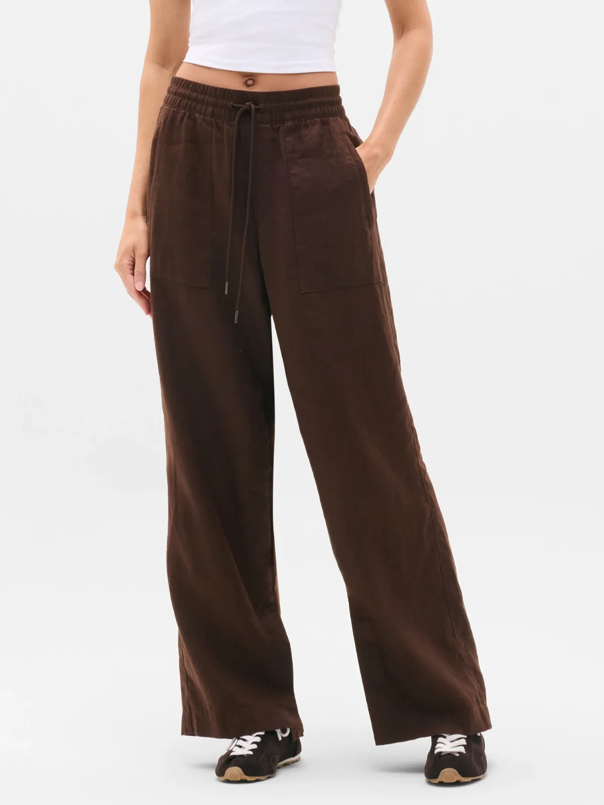 Retreat Linen High Rise Wide Leg Pant by Athleta