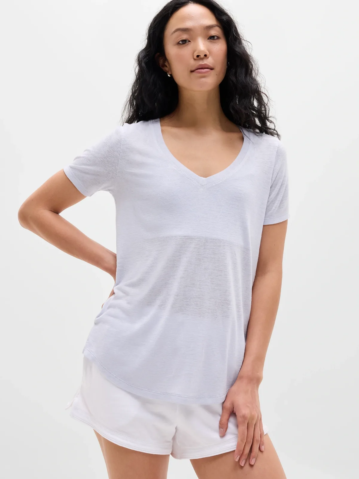 Breezy Scoop V-Neck Tee by Athleta