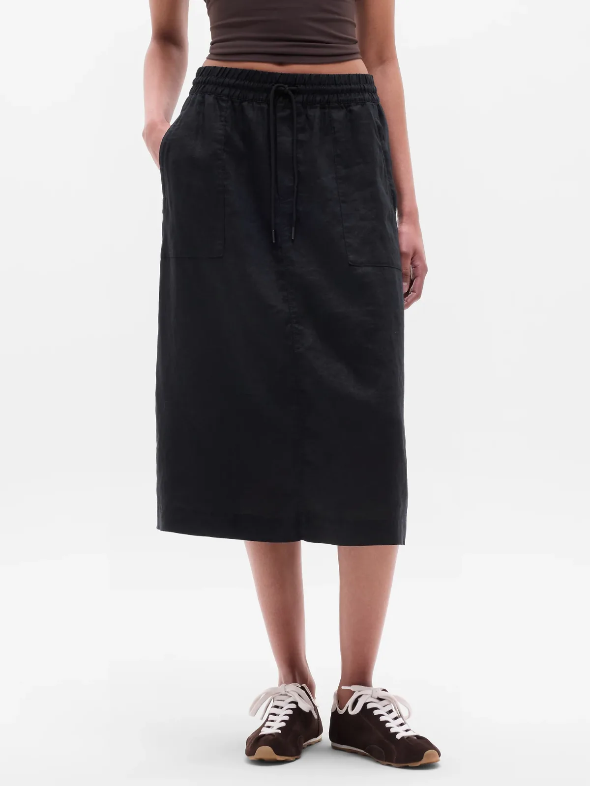 Retreat Linen Midi Skirt by Athleta