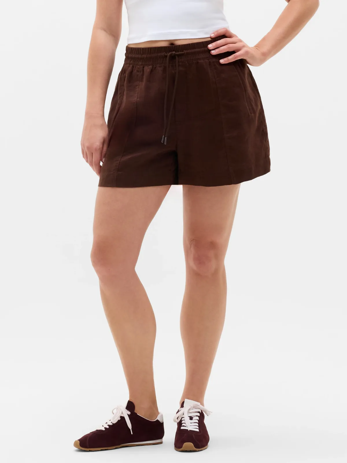 Retreat Linen Mid Rise 4 Short by Athleta