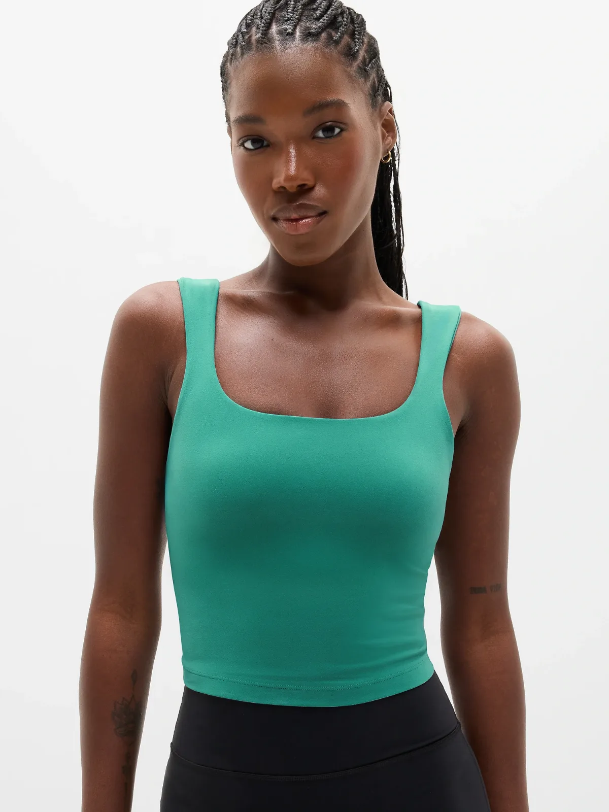 Transcend Square Neck Crop Sports Bra