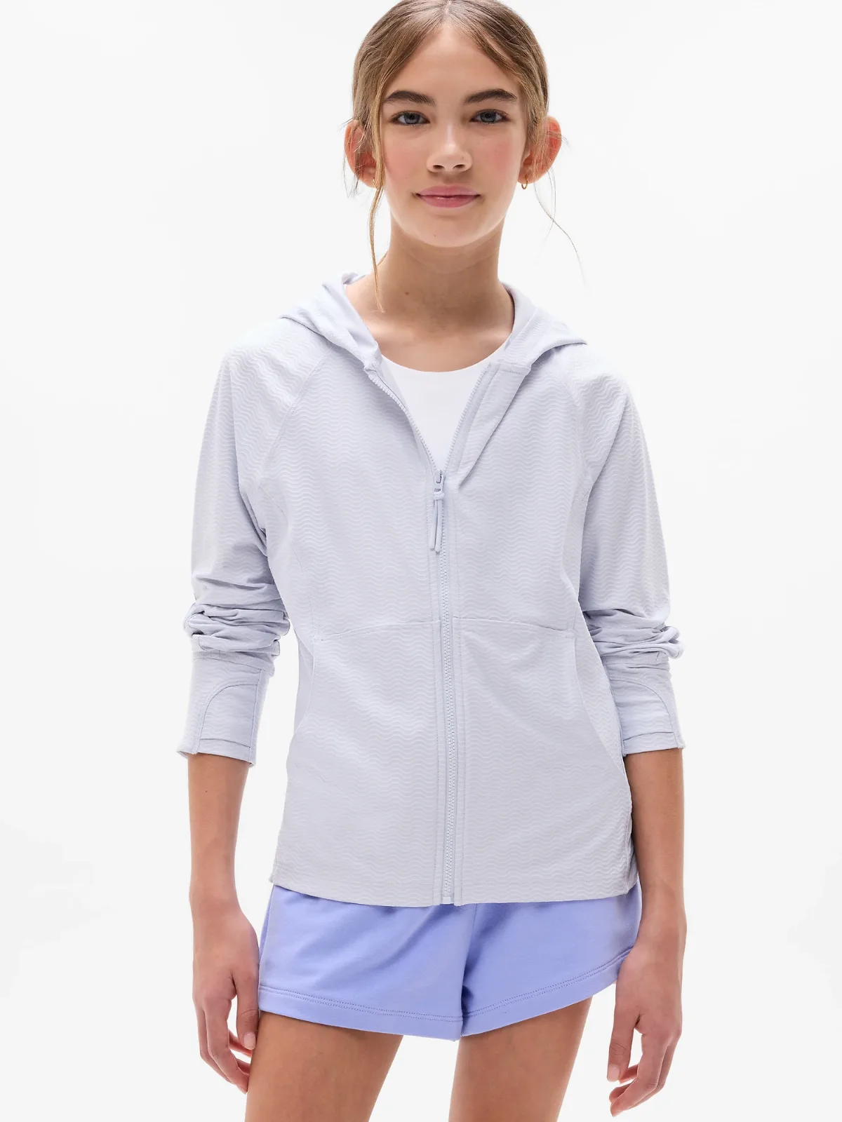 Girl Long Serve Textured Upf Jacket by Athleta