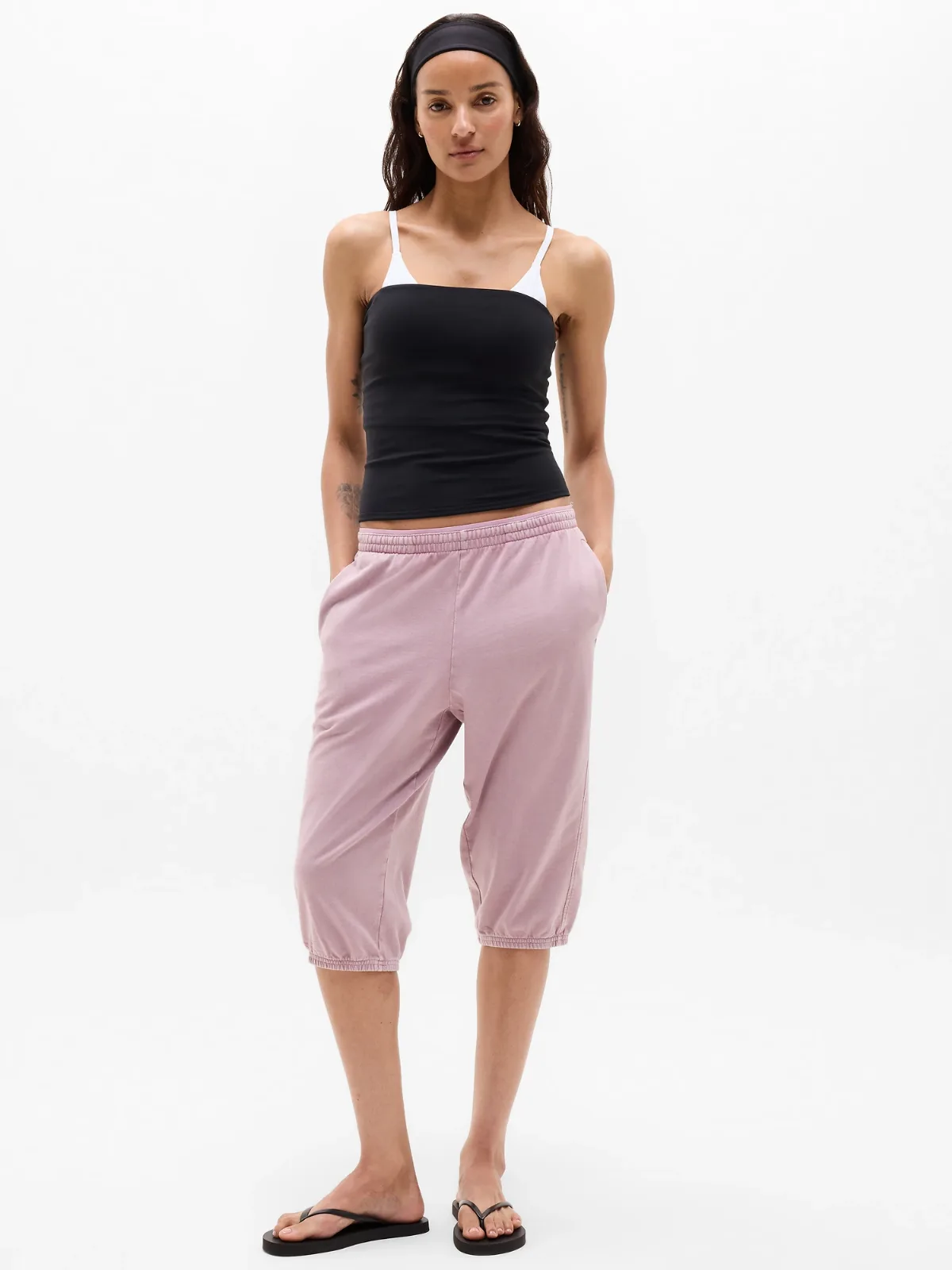 Airy Cotton Terry Snow Wash Capri by Athleta