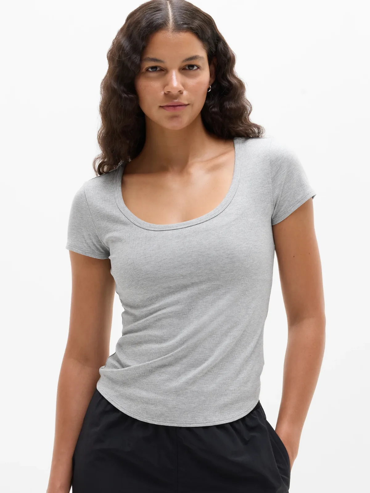 Signature Rib Scoop Tee by Athleta