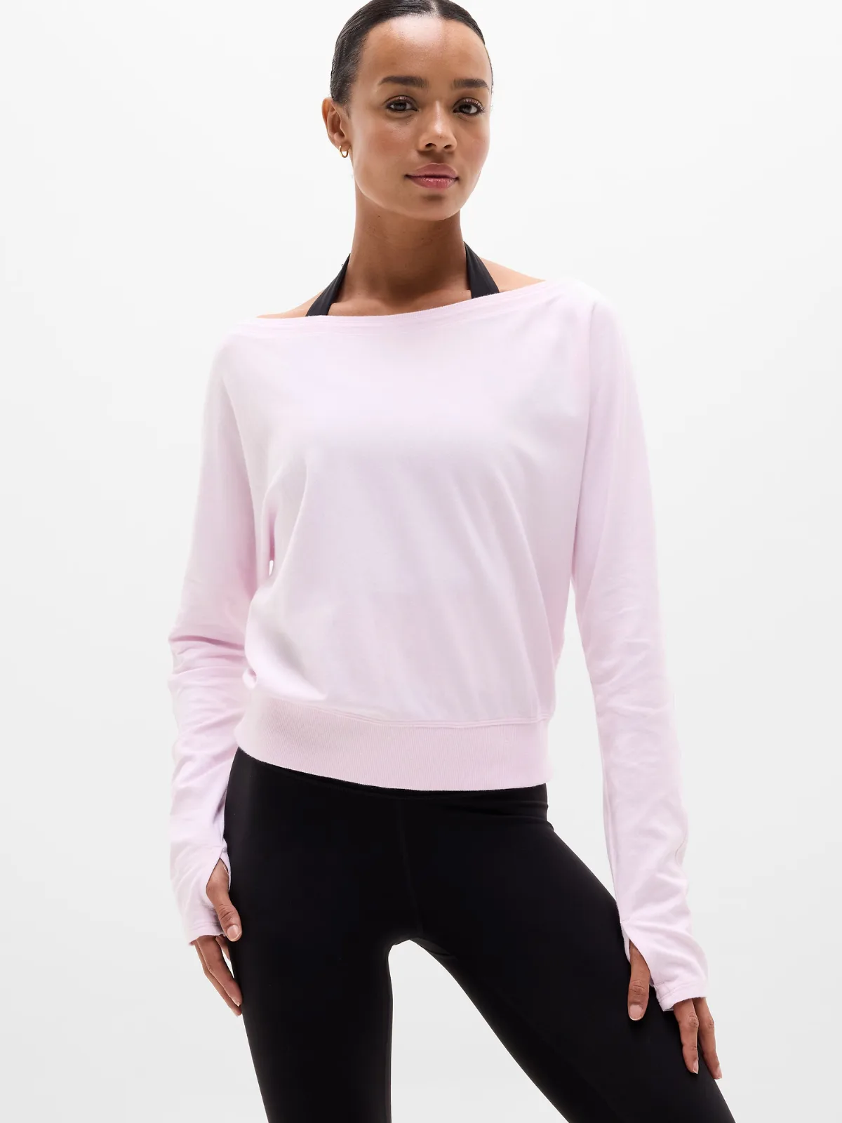 Airy Cotton Terry Boat Neck Sweatshirt by Athleta