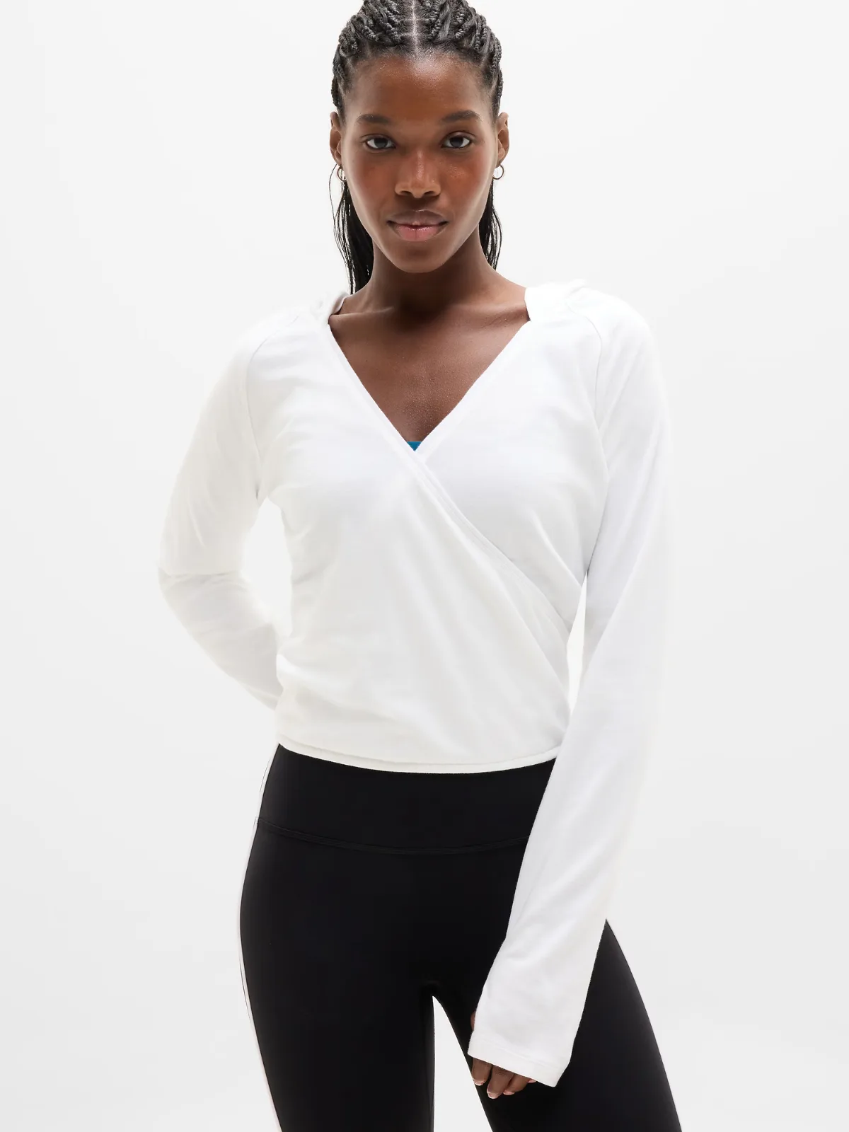 Airy Cotton Terry Wrap Hoodie by Athleta