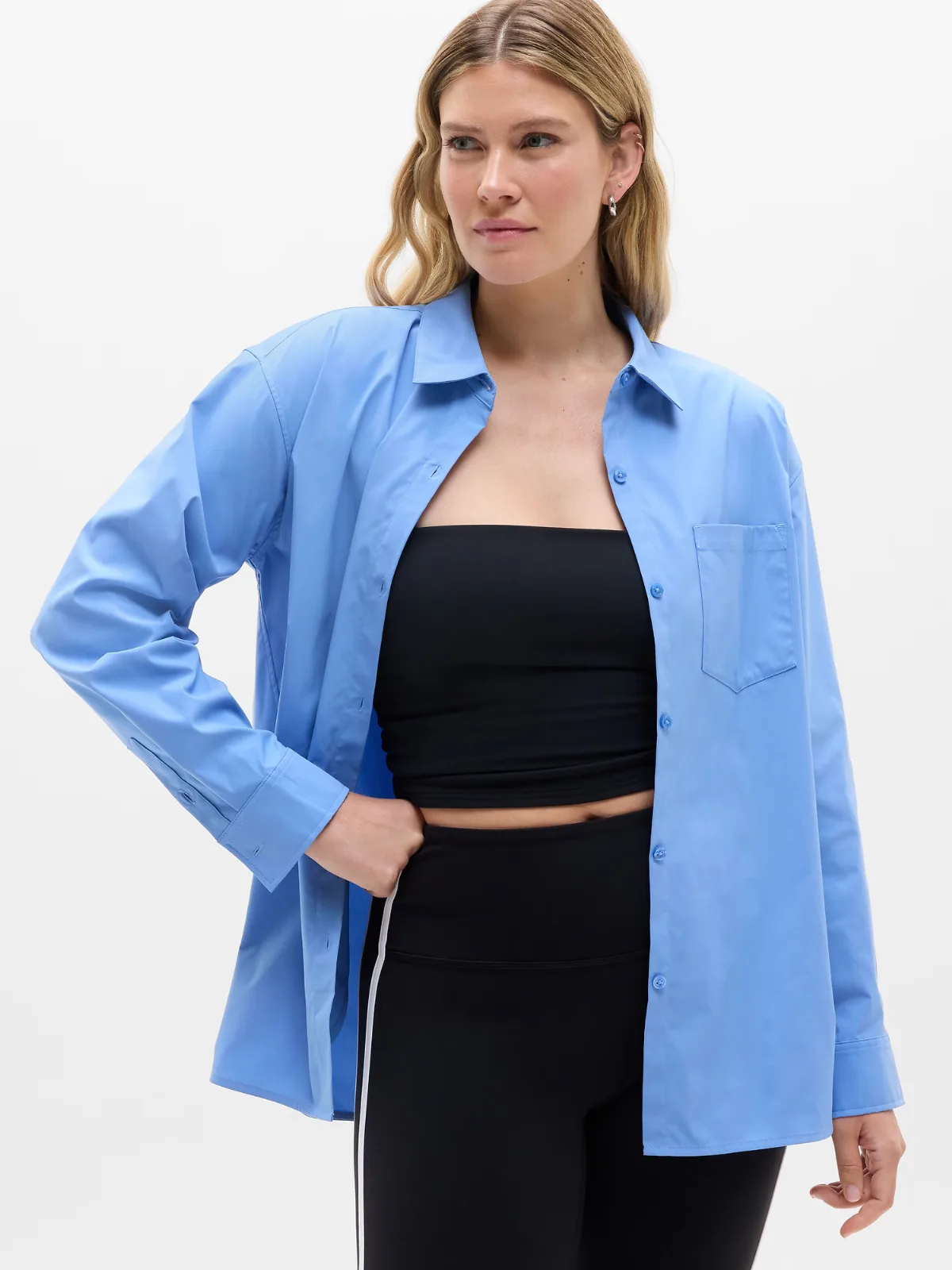 Midday Relaxed Poplin Shirt by Athleta