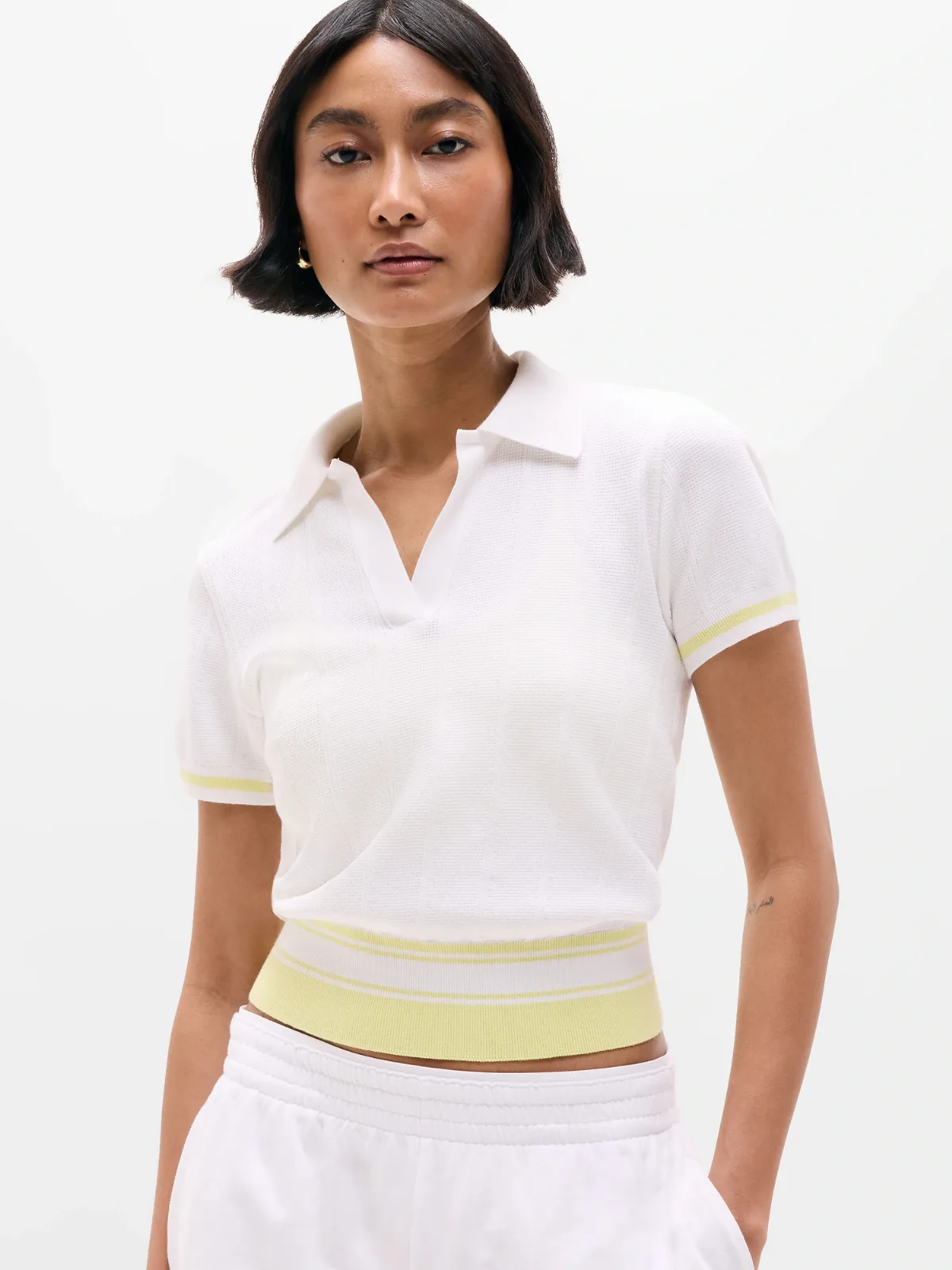 Seamless Polo Tee Sweater by Athleta