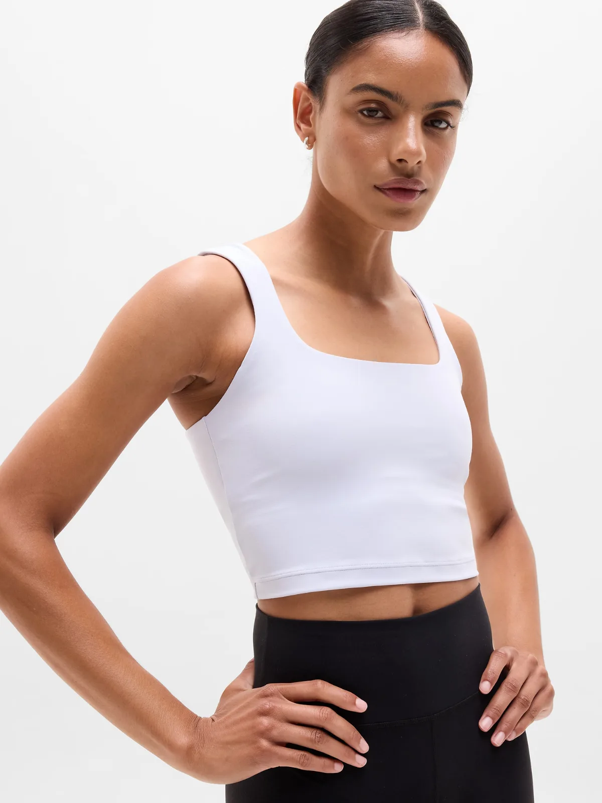Transcend Square Neck Crop Sports Bra A-C by Athleta