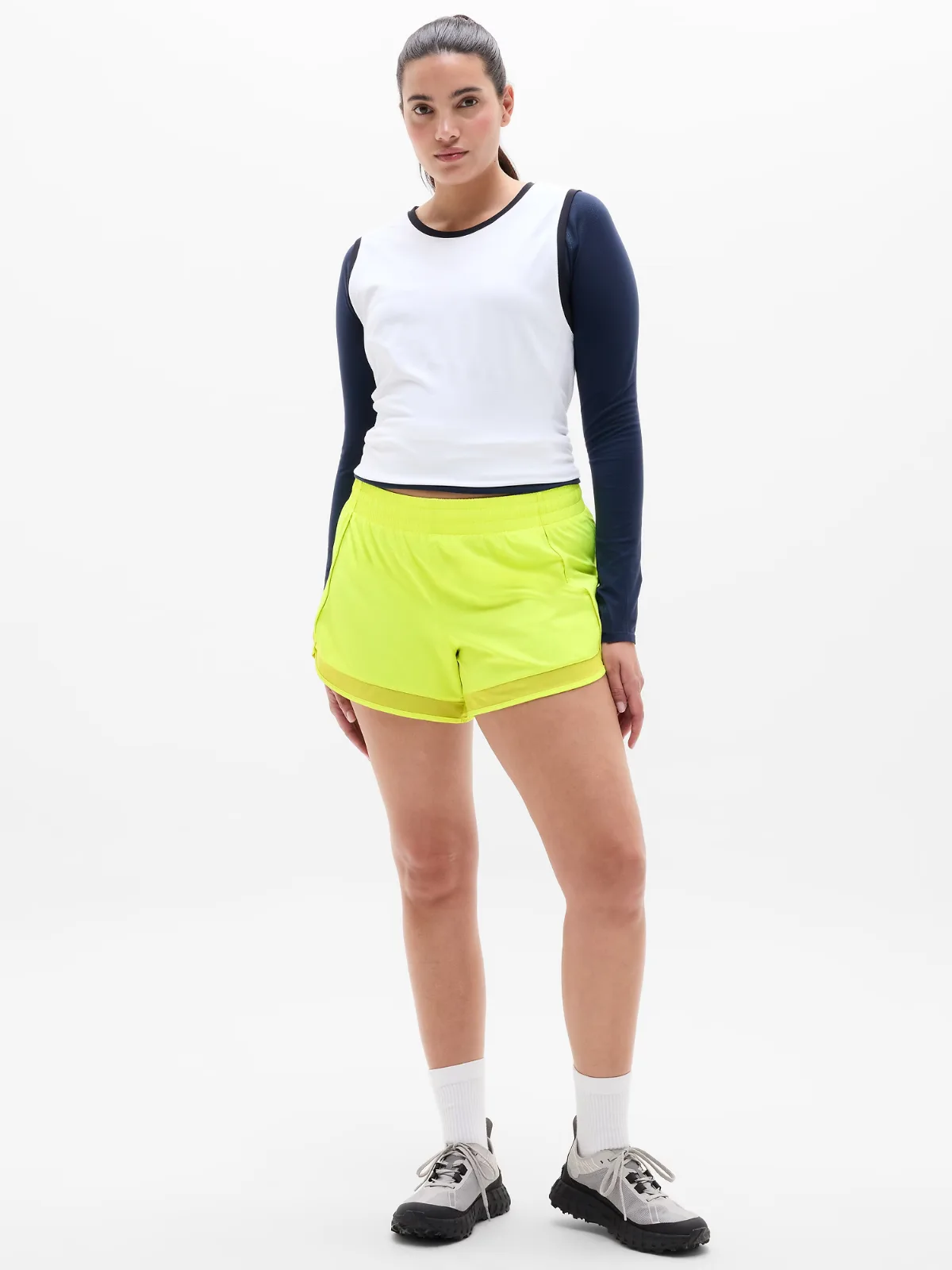 Mesh Racer Run Mid Rise 4 Short