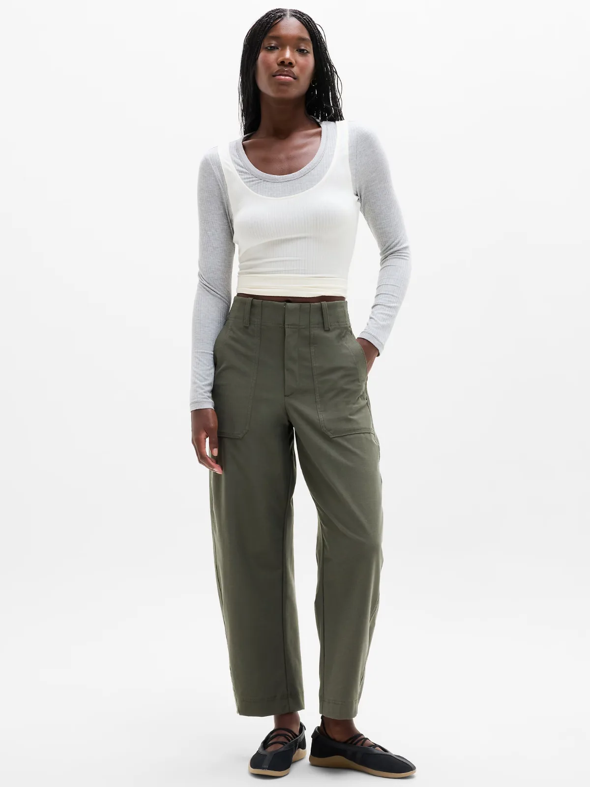 Skyline High Rise Barrel Leg Pant by Athleta
