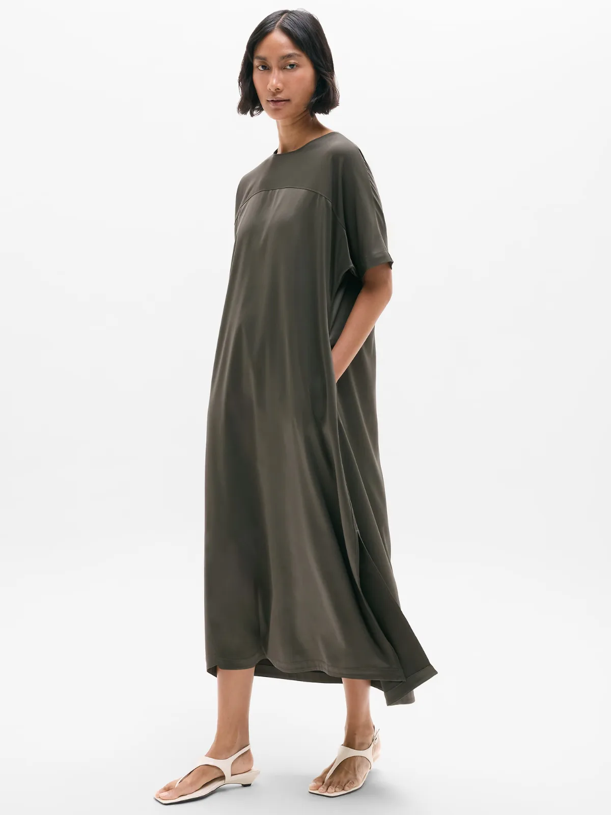 Featherweight Satin Dress by Athleta