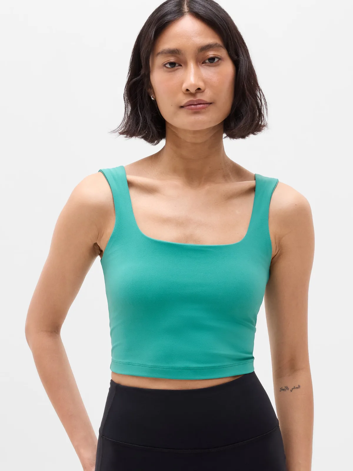 Transcend Square Neck Crop Sports Bra A-C by Athleta