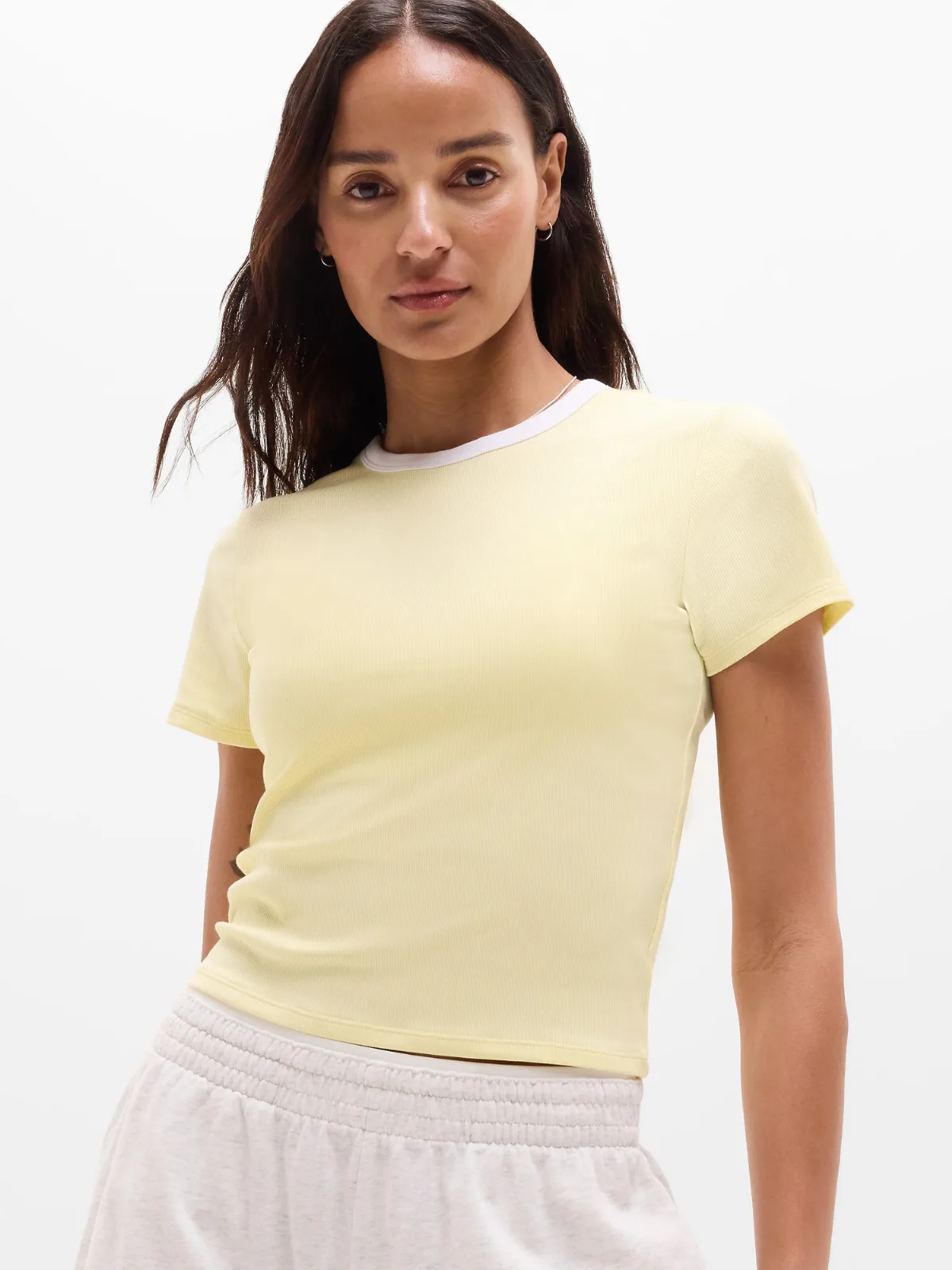 Signature Rib Crop Tee by Athleta