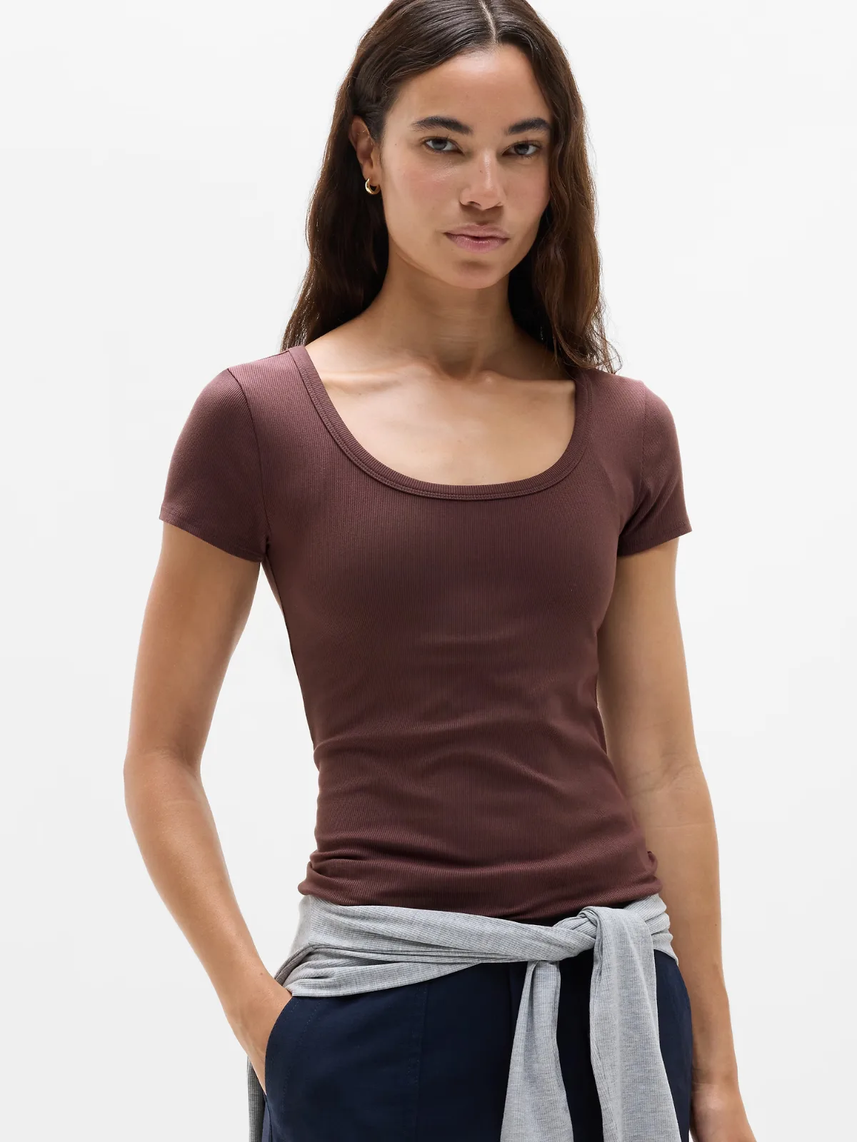 Signature Rib Scoop Tee by Athleta