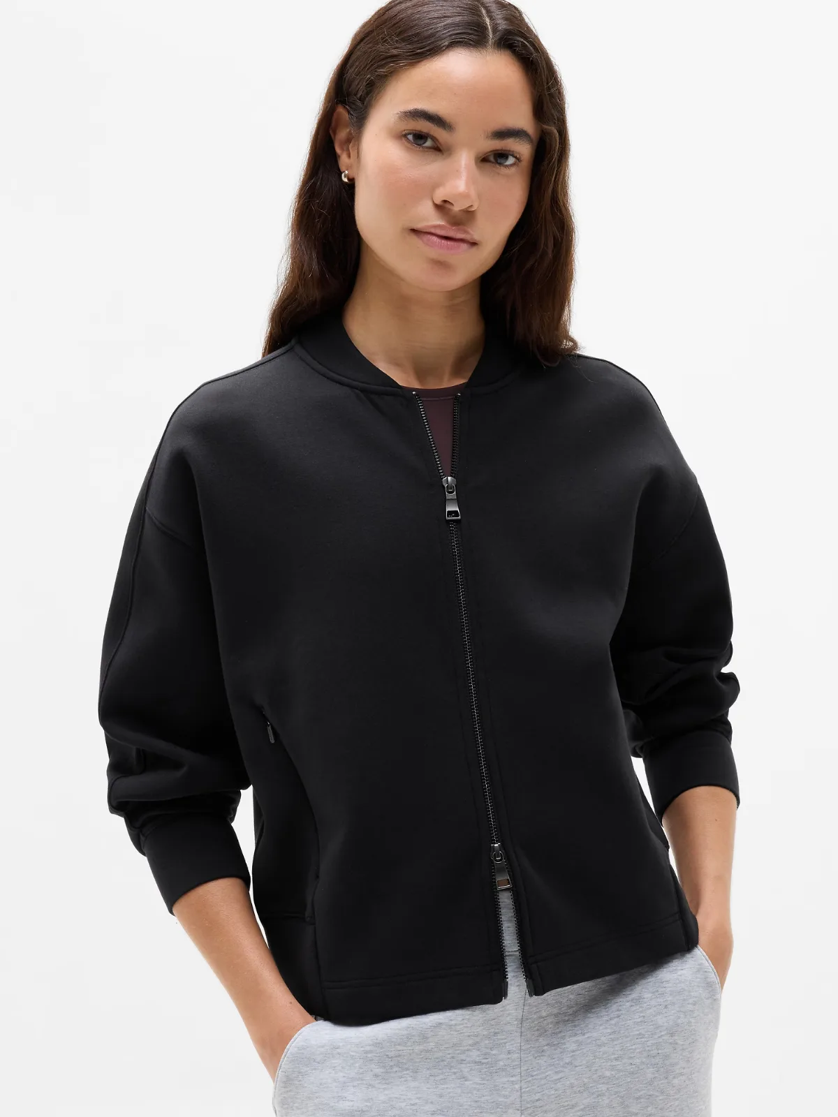 Form Knit Bomber Sweatshirt by Athleta