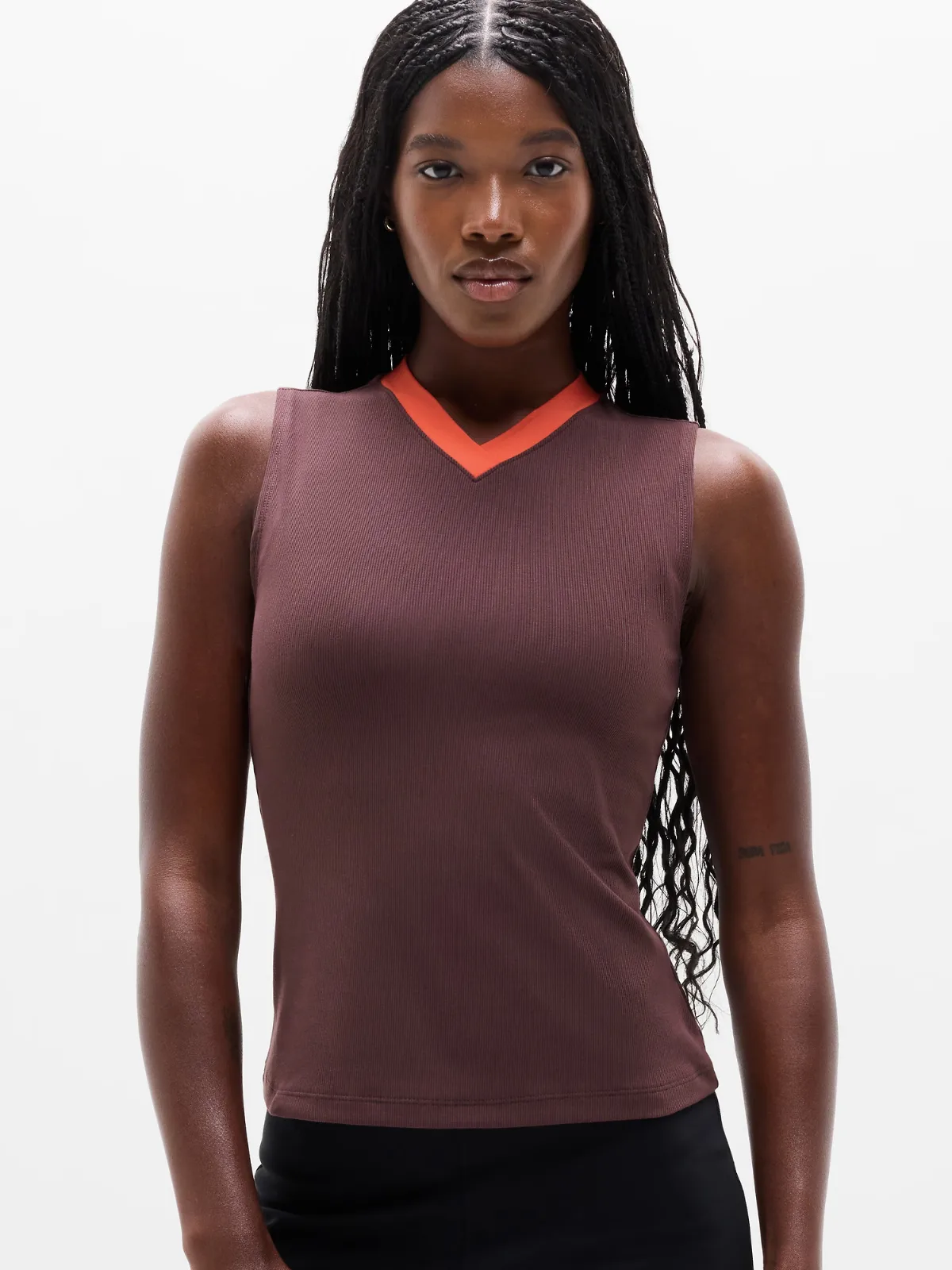 Signature Rib V-Neck Muscle Tank by Athleta