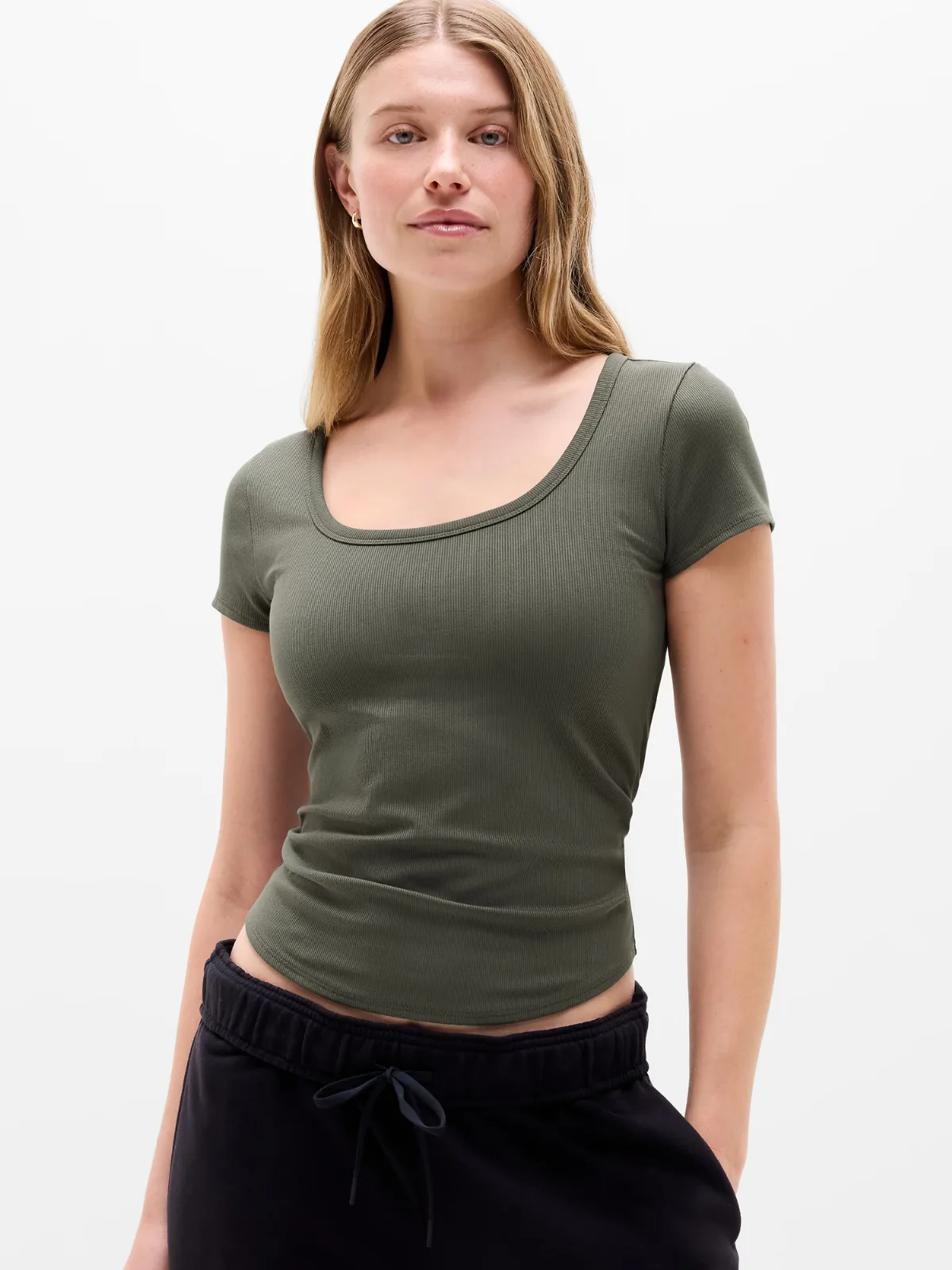 Signature Rib Scoop Tee by Athleta