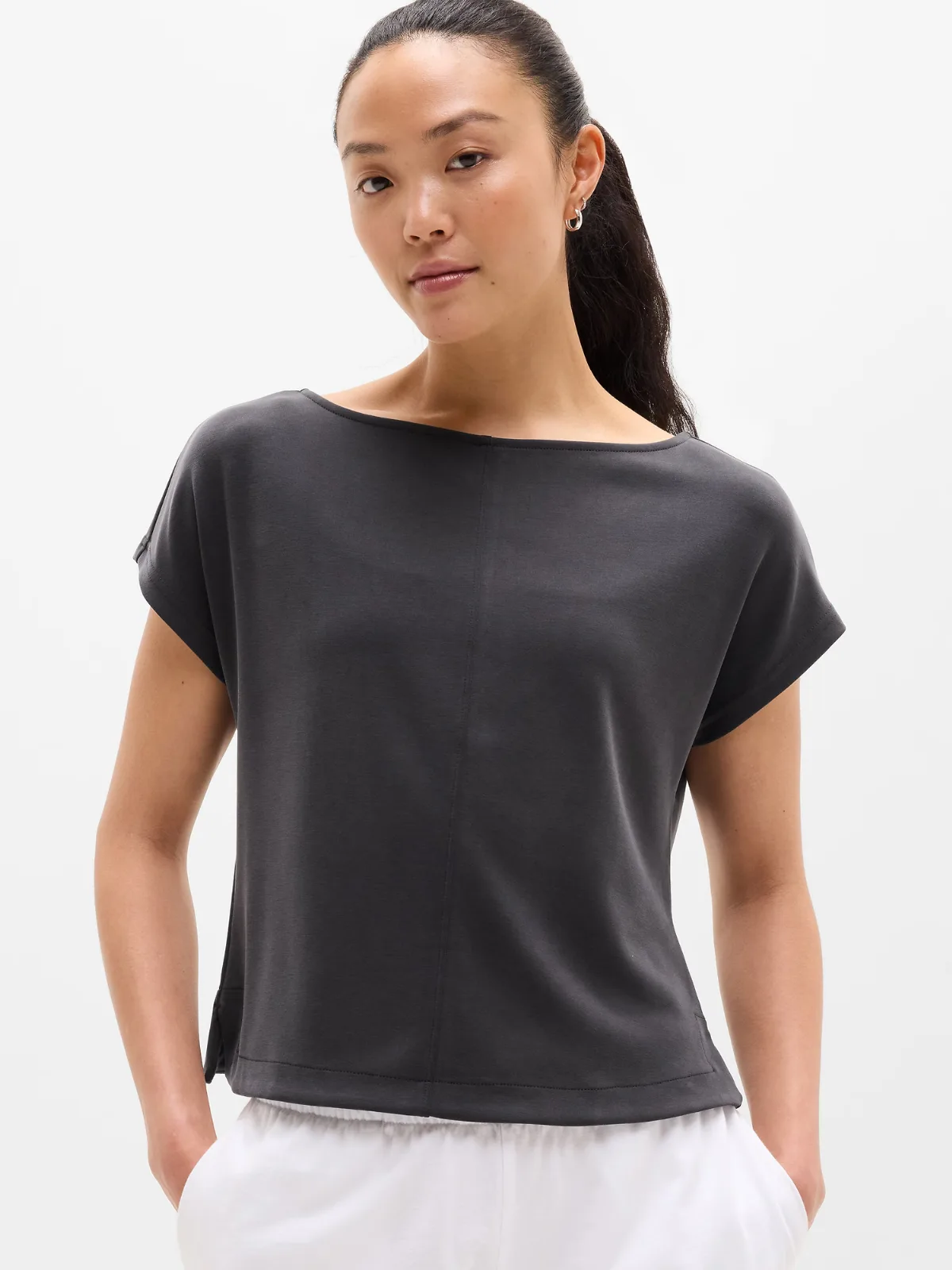 Seasoft Boat Neck Tee by Athleta