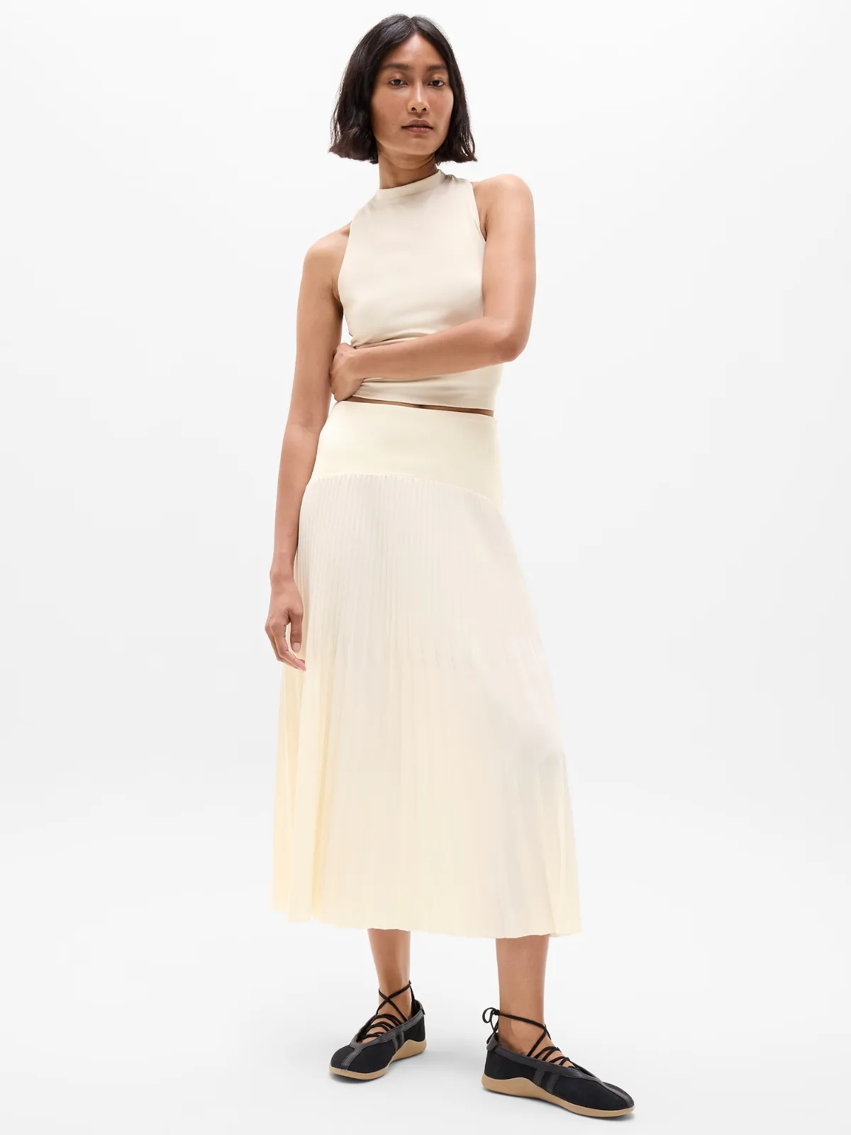 Featherweight Pliss Midi Skirt by Athleta