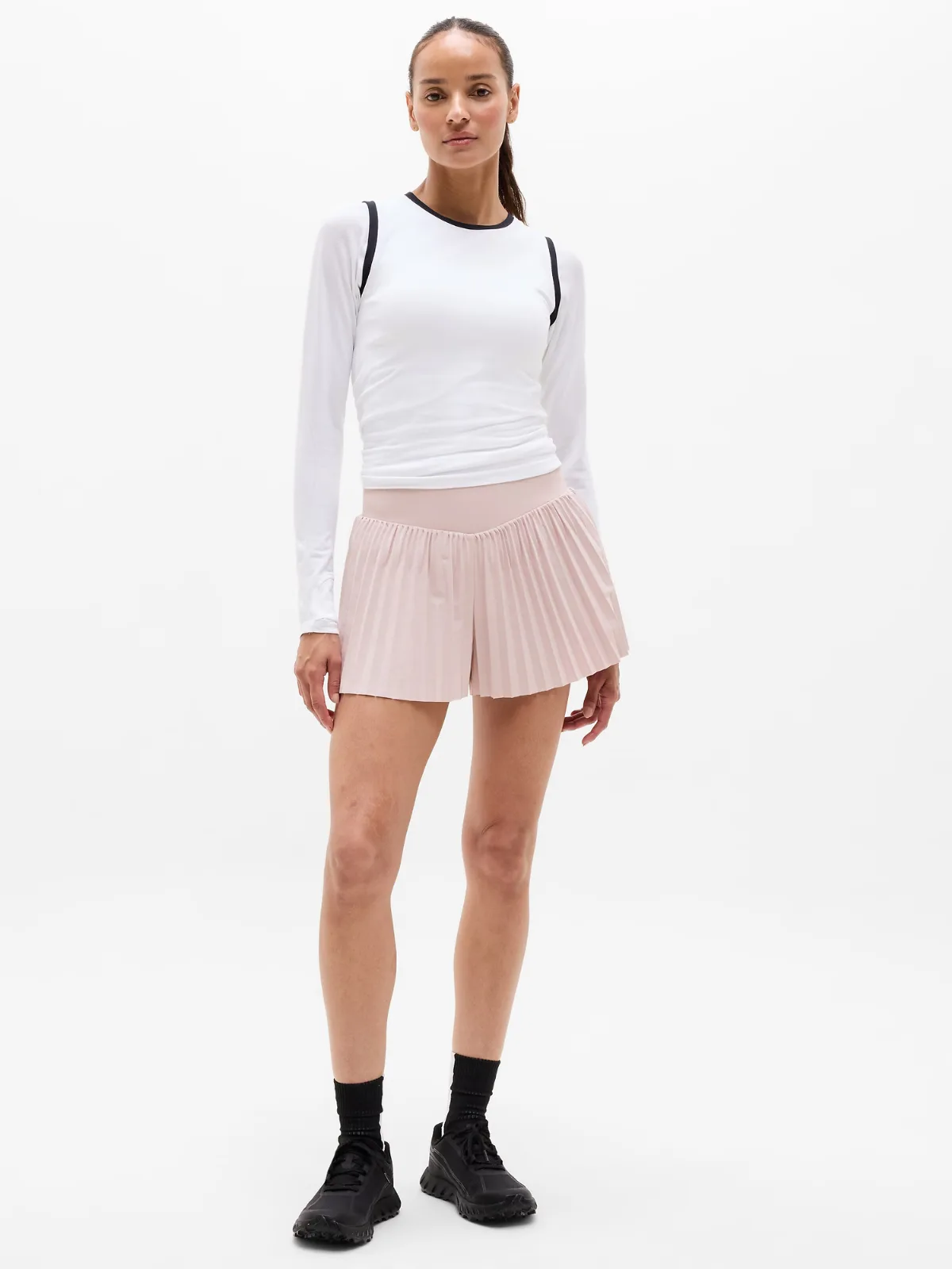 Featherweight Plissé Run Short by Athleta