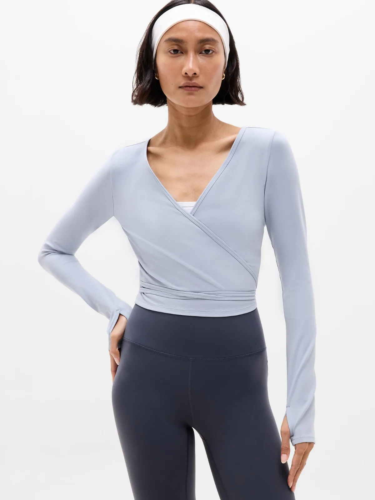 Transcend Wrap Crop Top by Athleta