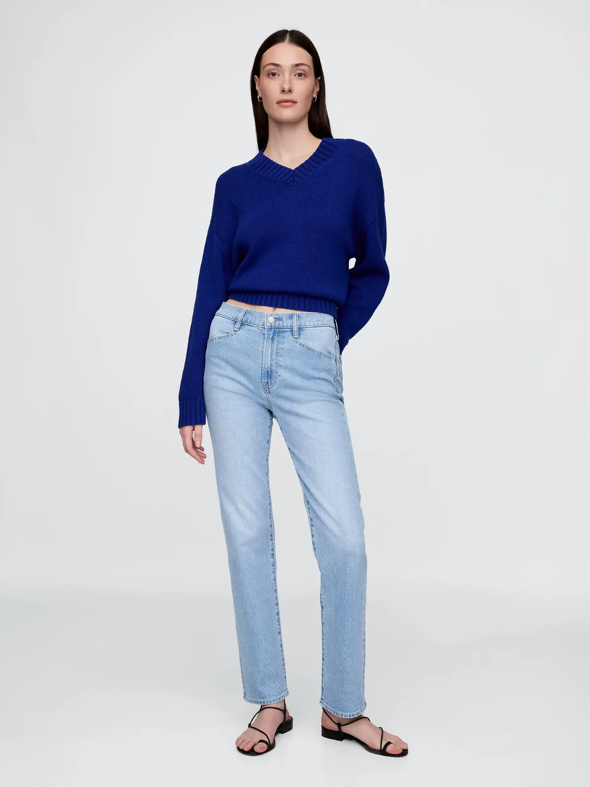 High Rise 90s Slim Straight Jeans by Gap