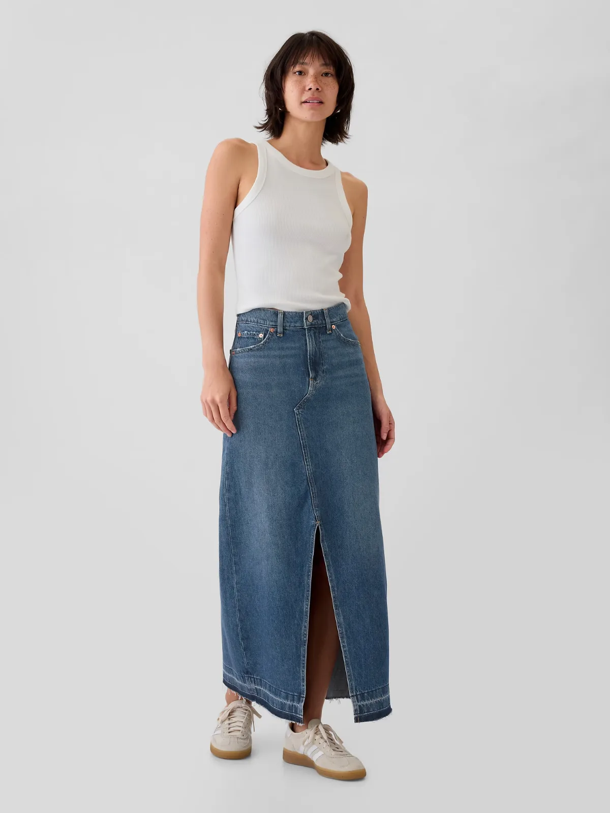 Denim Maxi Skirt by Gap