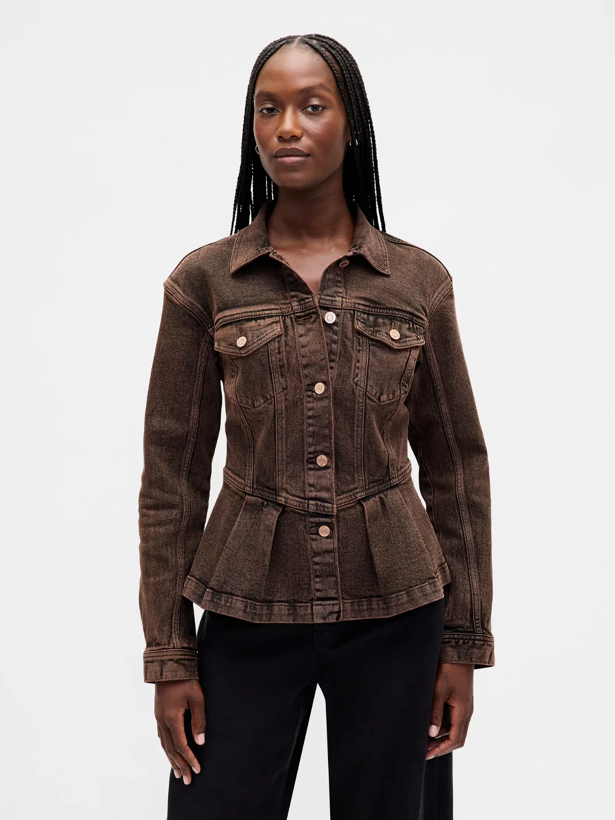 Denim Peplum Jacket