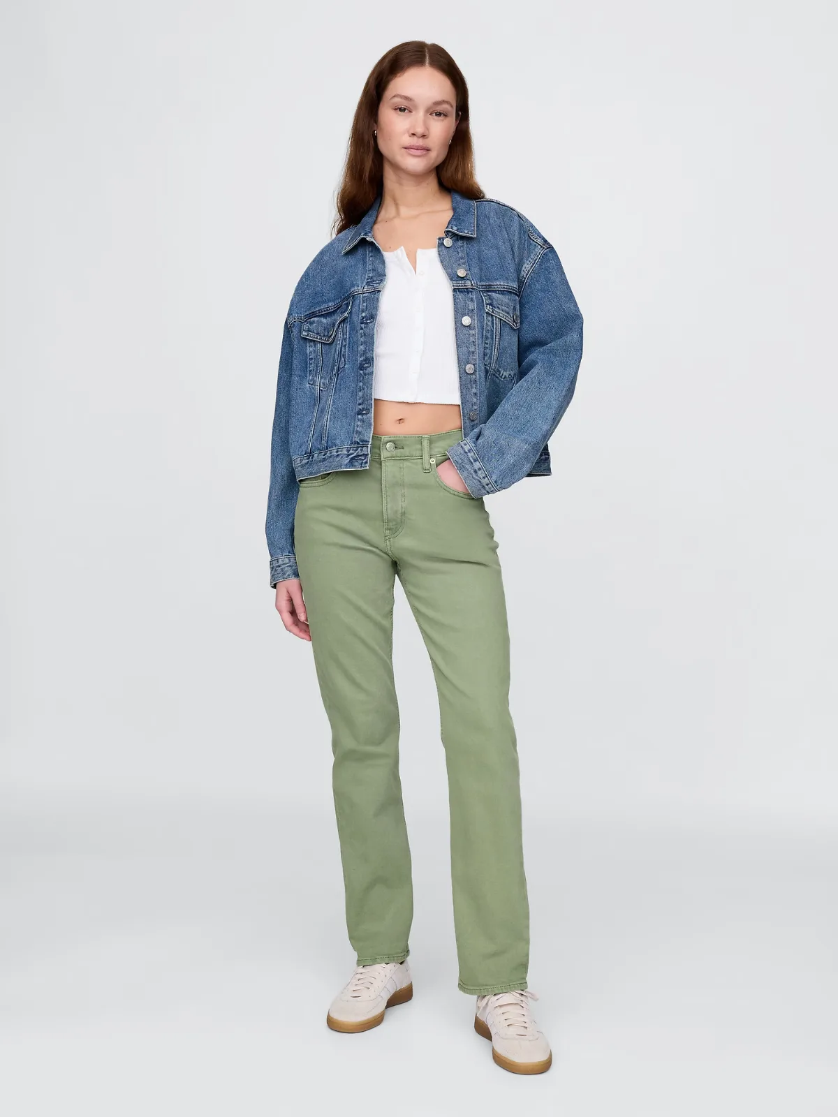High Rise 90s Slim Straight Jeans by Gap